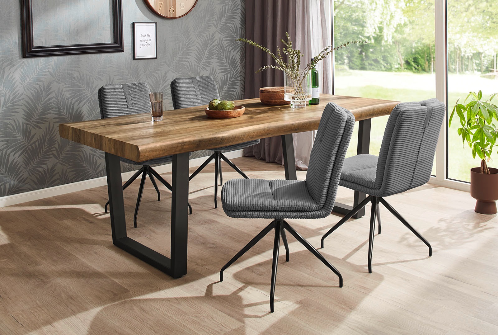 Jockenhöfer Gruppe Esstisch »Don«, in Baumkantenoptik, 200x100 cm, Plattens günstig online kaufen
