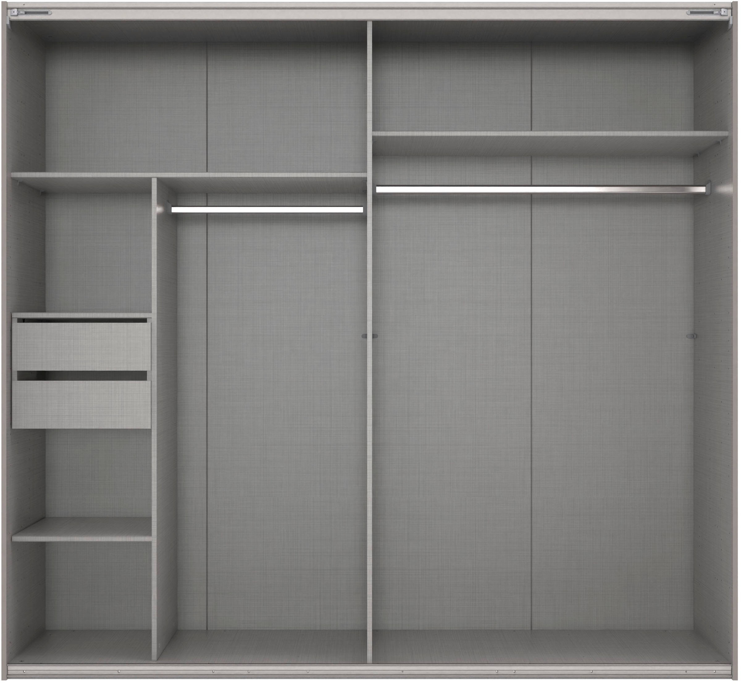 Wimex Kleiderschrank »Mugano, Made in Germany, Lieferung bis in Deine Etage und Stellort«, (wähle Deine Ausstattung: Basic oder Premium!), 3 Schwebetüren, große Größen, mit oder ohne Spiegel, Metallgriffe