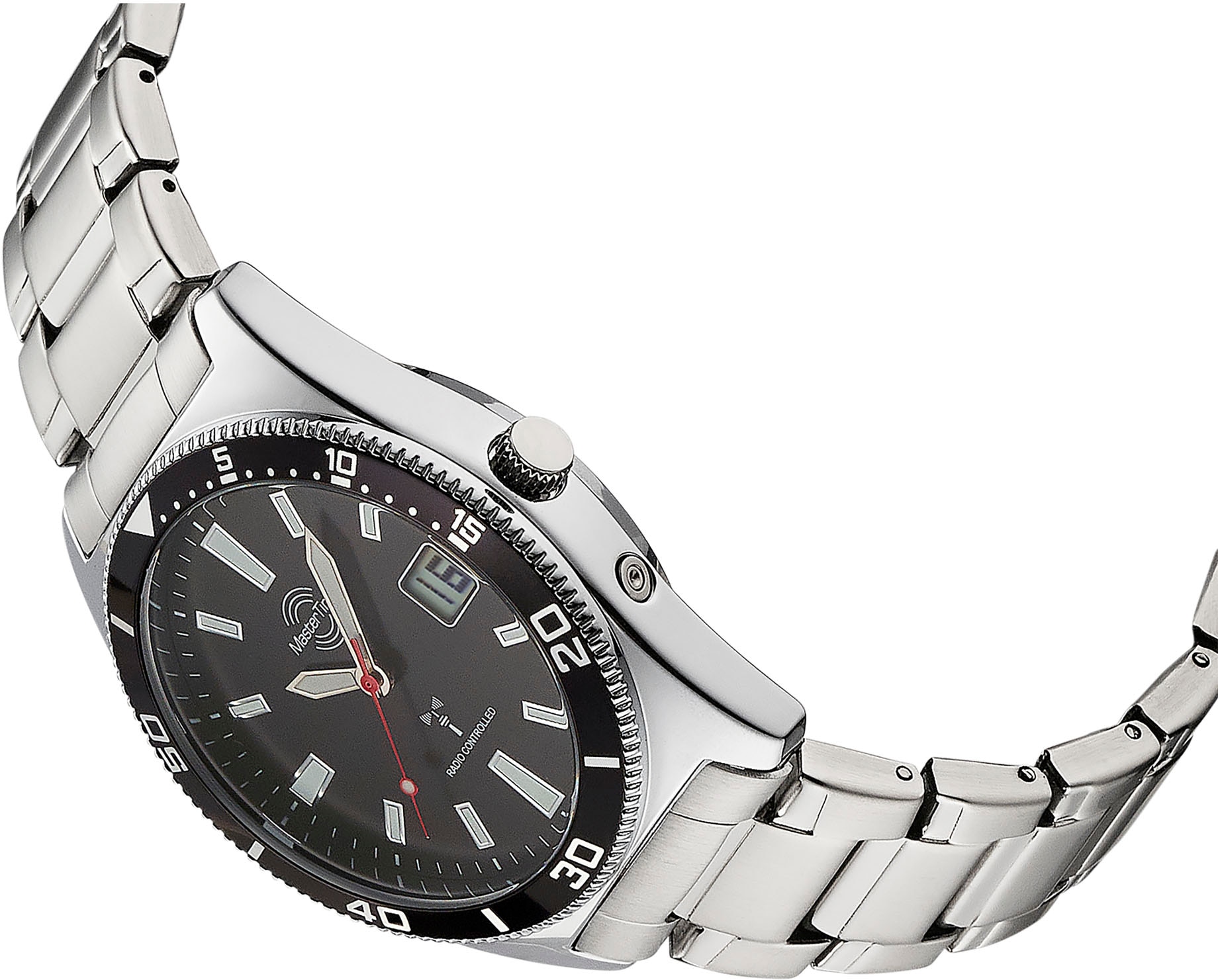 MASTER TIME Funkuhr »Super Power Sporty«, Armbanduhr, Quarzuhr, Herrenuhr, Datum, Leuchtzeiger