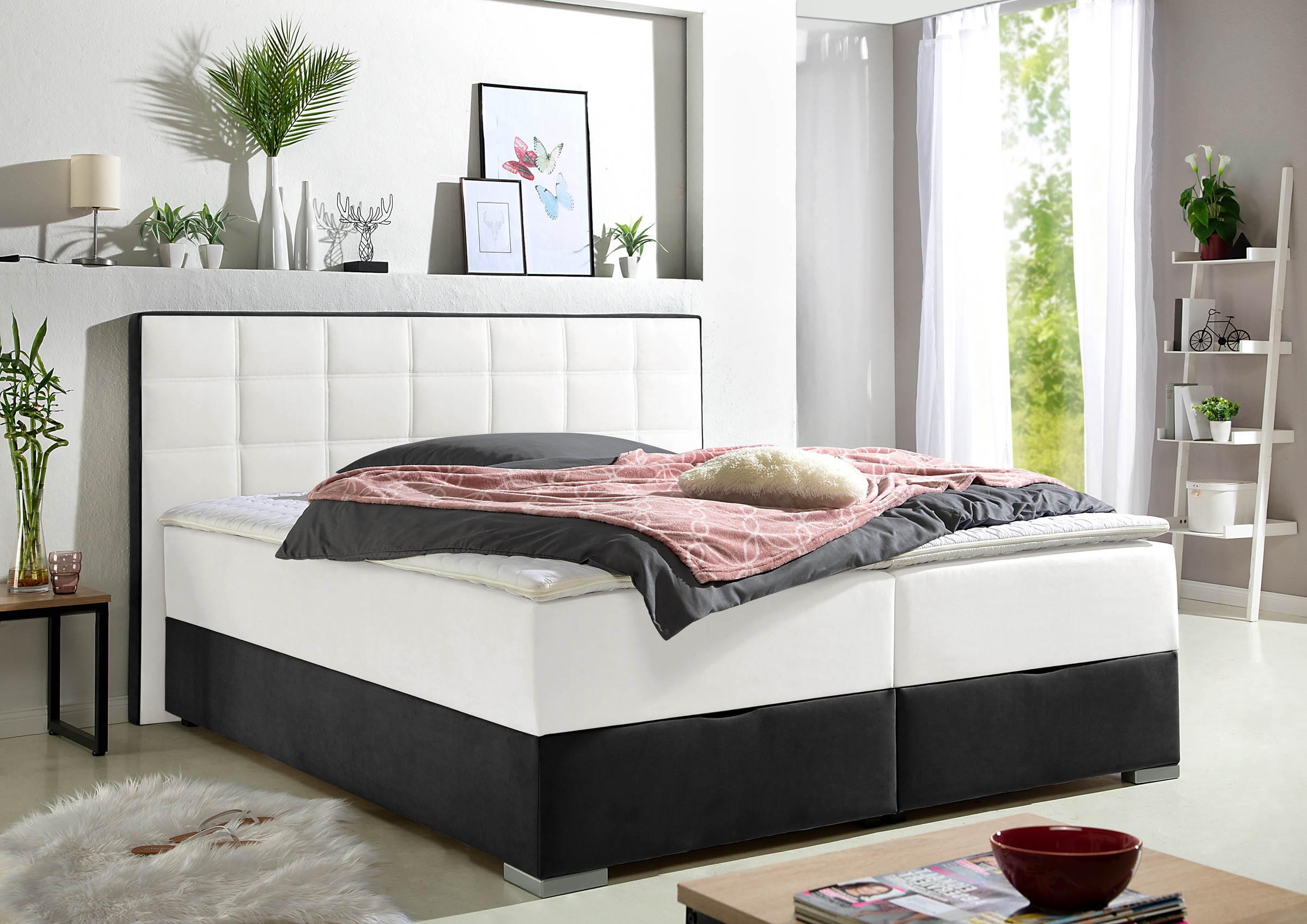 Maintal Boxspringbett mit Bettkasten und Topper günstig online kaufen