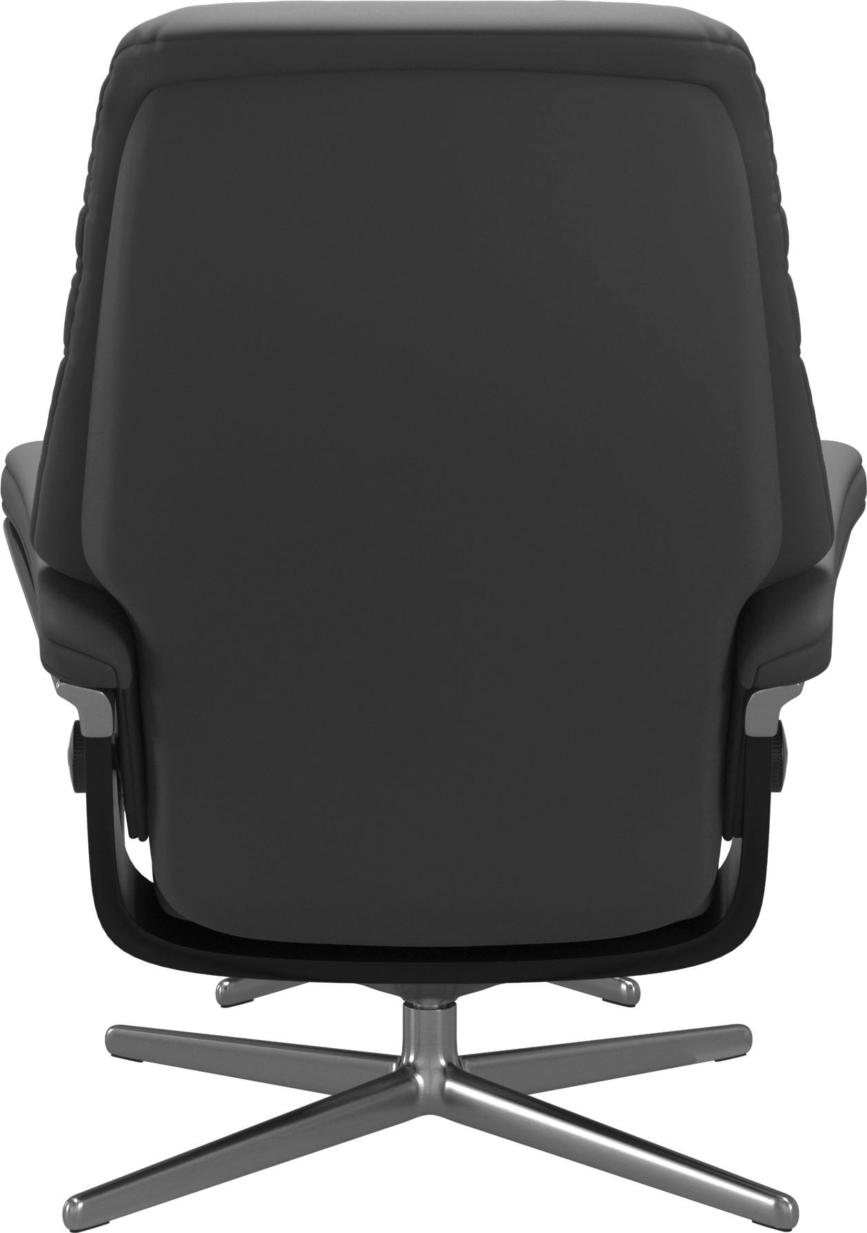 Stressless® Relaxsessel »Sunrise«, (Set, Relaxsessel mit Hocker), mit Hocker, mit Cross Base, Größe S, M & L, Holzakzent Schwarz
