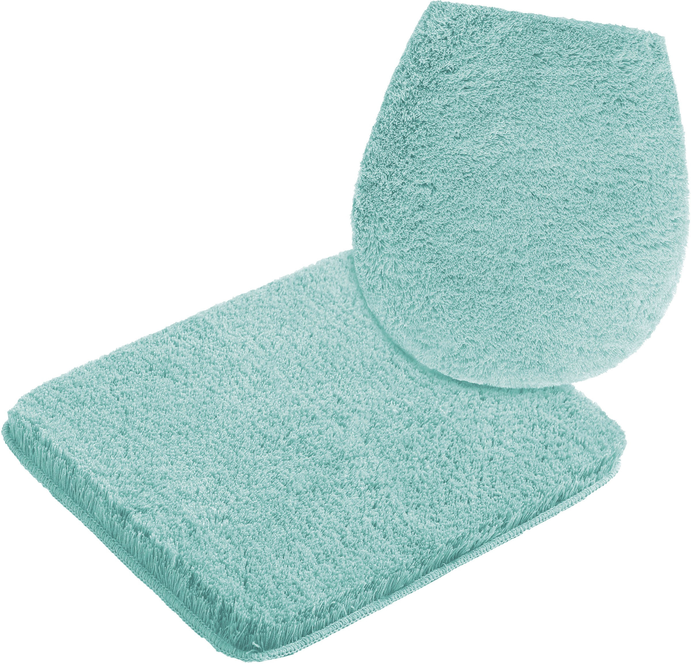 my home Badematte »Merida, Badvorleger, Badezimmer Teppich«, rutschhemmend beschichtet, fußbodenheizungsgeeignet-schnell trocknend-strapazierfähig, Badteppich, Uni Farben, rechteckig, rund & als 2-tlg. Set erhältlich