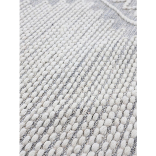 carpetfine Teppich »Kelim Durry«, rechteckig, Handweb, geometrisch, Hoch-Tief  Effekt, handgewebt, reine Baumwolle bequem und schnell bestellen