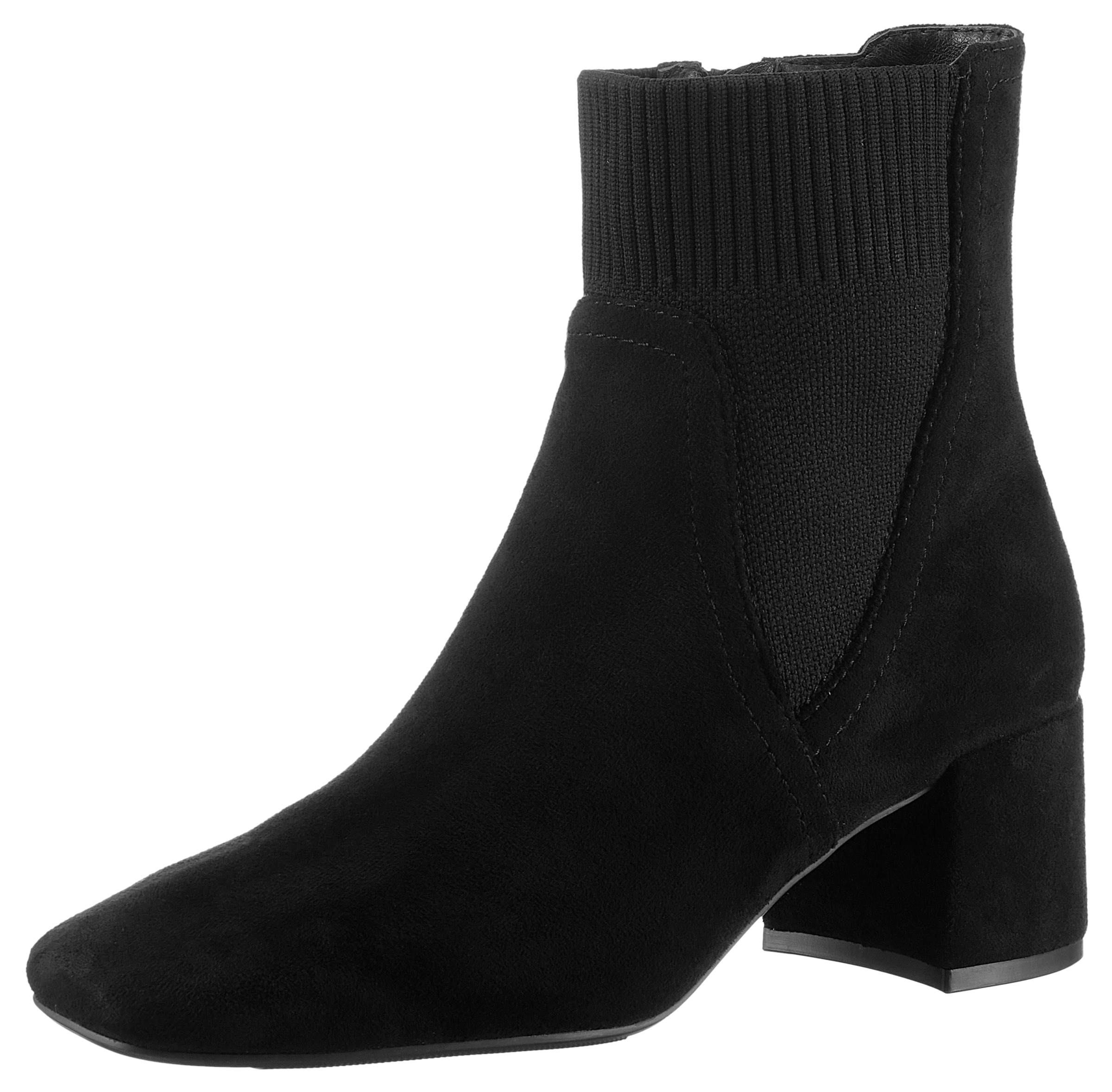 Aniston SHOES Stiefelette, Blockabsatz, Karreeform, mit Strick-Einsatz - NEUE KOLLEKTION