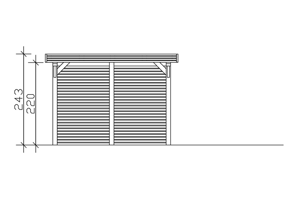 Skanholz Einzelcarport »Spessart«, Leimholz-Nordisches Fichtenholz, 291 cm, weiß