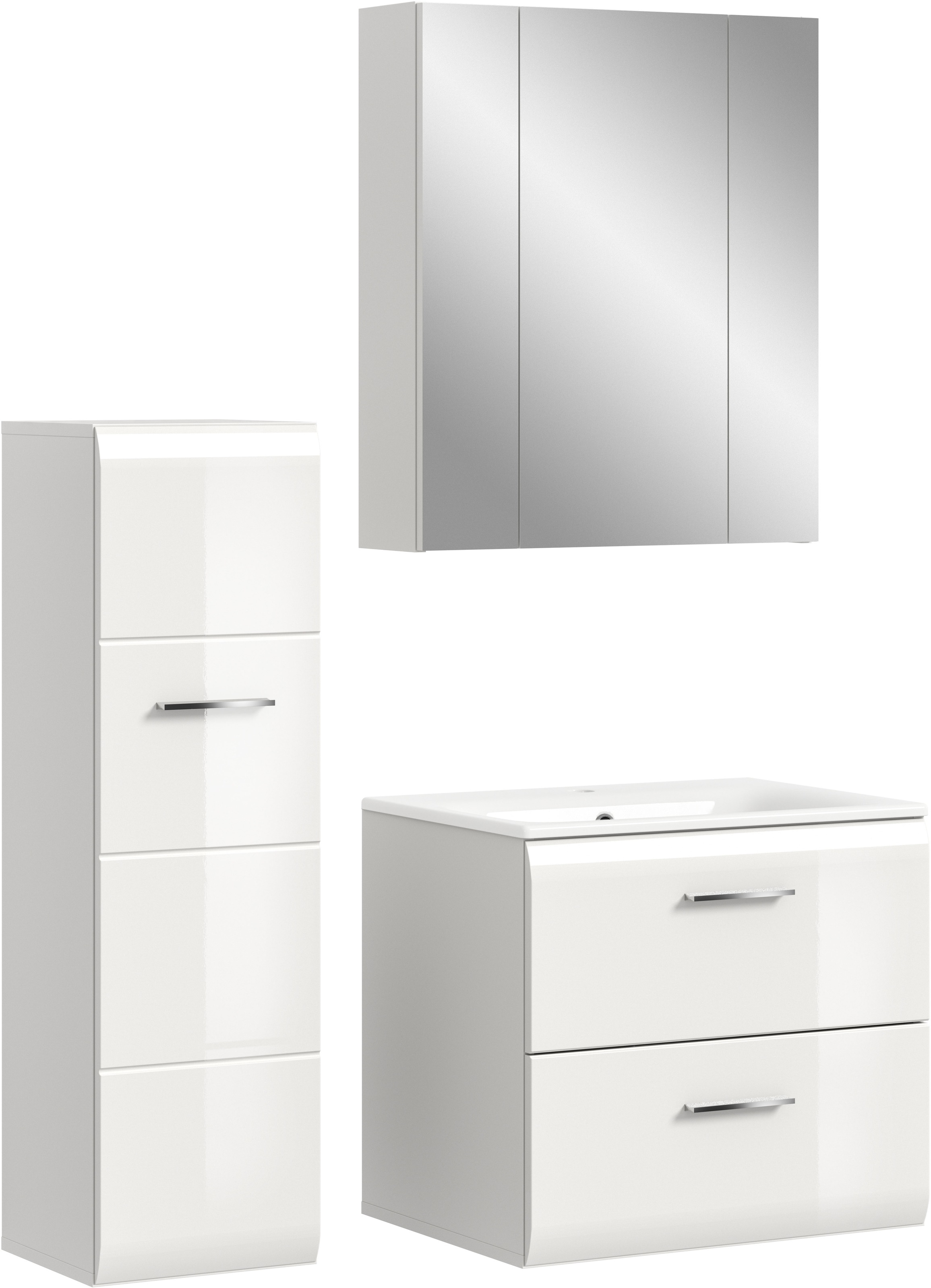 INOSIGN Badezimmer-Set Set, 4 Stk. tlg. Florenz, Badkombination 4-tlg.,Weiß günstig online kaufen