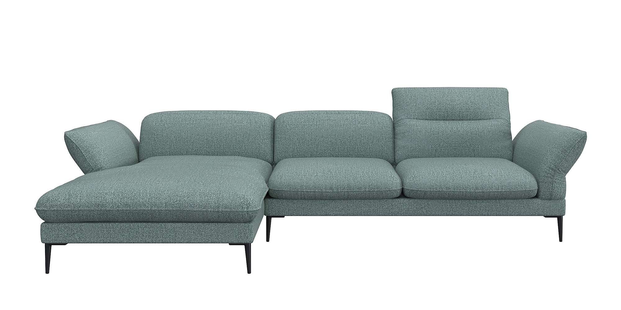 FLEXLUX Ecksofa »Salino, Funktionssofa mit Recamiere, Relaxsofa, Ecksofa«, Sofa mit Arm- und Kopfteil-Verstellungen, Kaltschaum & Stahl-Wellen