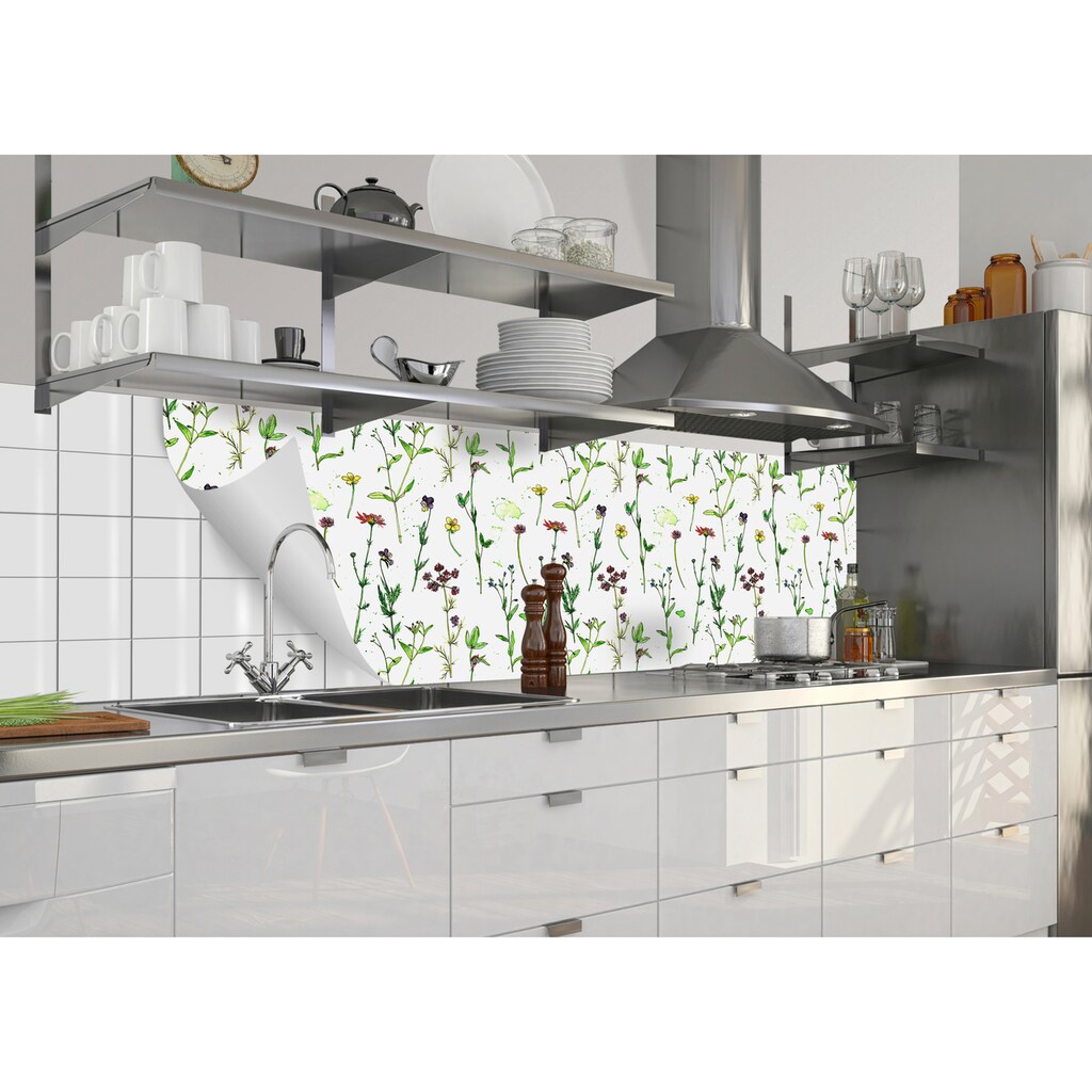 MySpotti Küchenrückwand »fixy Mechthild«, selbstklebende und flexible Küchenrückwand-Folie