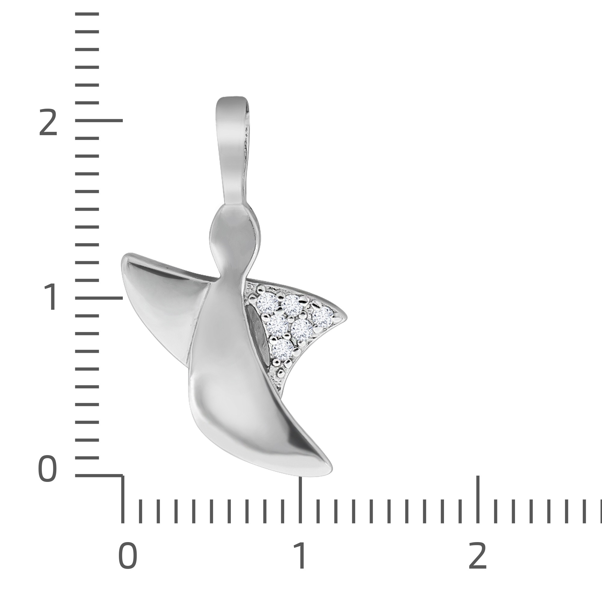 Vivance Kettenanhänger »925/- Sterling Silber rhodiniert Engel Zirkonia weiß«