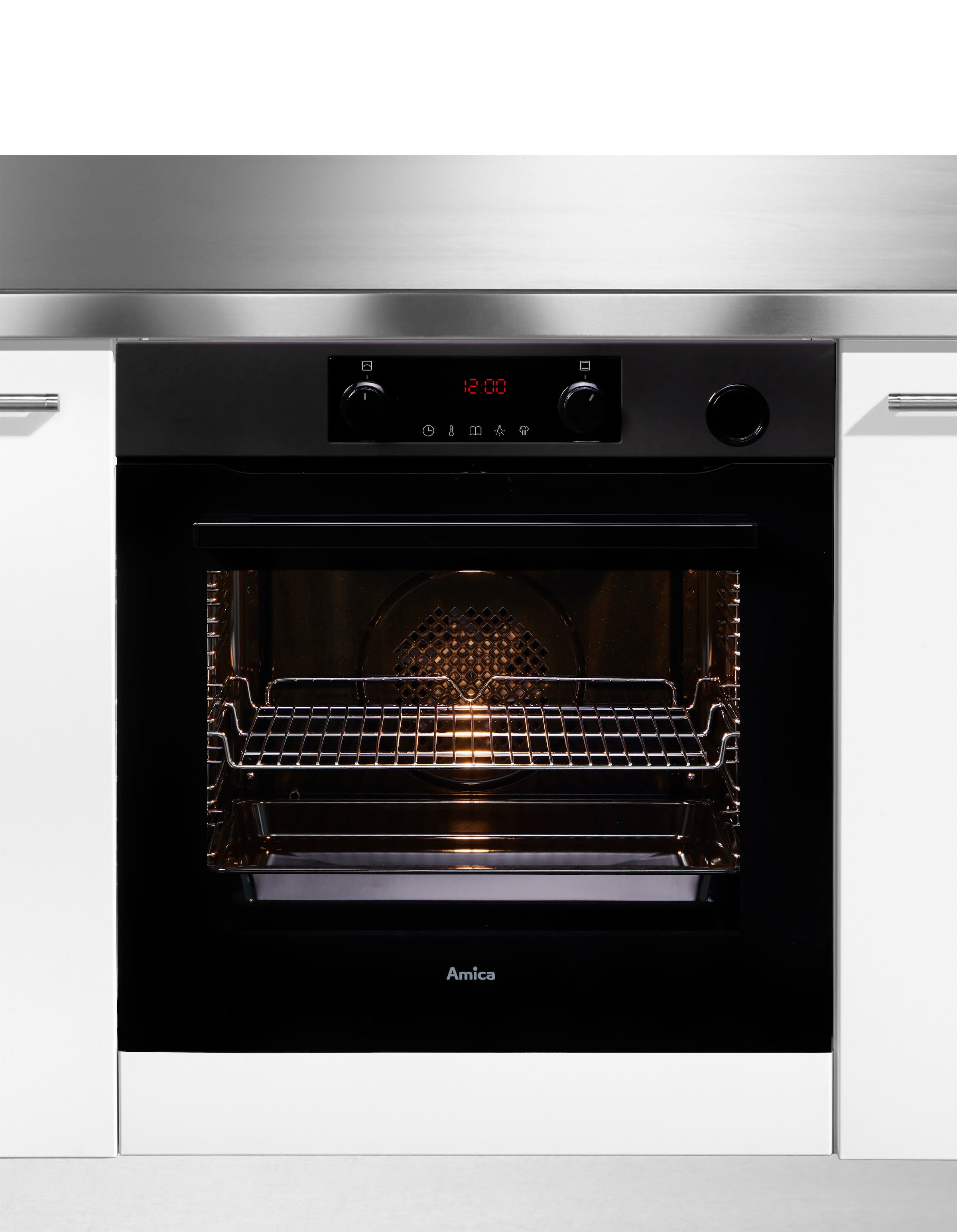 Amica Dampfbackofen »EBSX 949 660 SM«, 12223.3ePaHTnpDHbUtSm EBSX 949 660 SM, mit Teleskopauszug nachrüstbar, Steam Clean