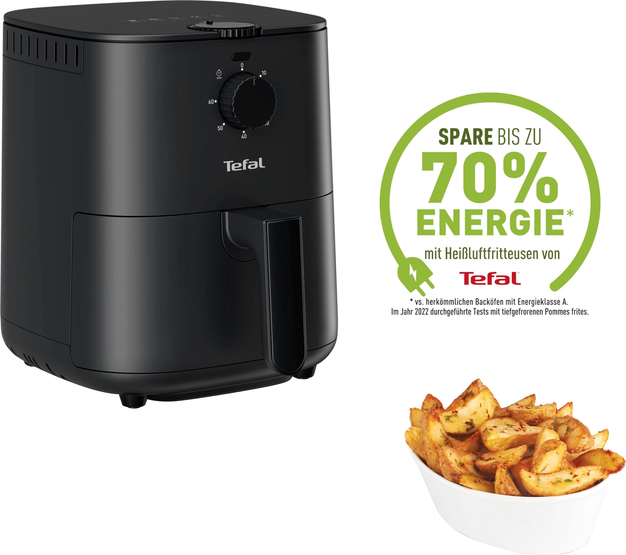 Ergebnisse, Fry Tefal Easy Design, kompaktes online Kochen knusprige 1030 gesund »EY1308 energiesparend, kaufen W, Essential«, Heißluftfritteuse