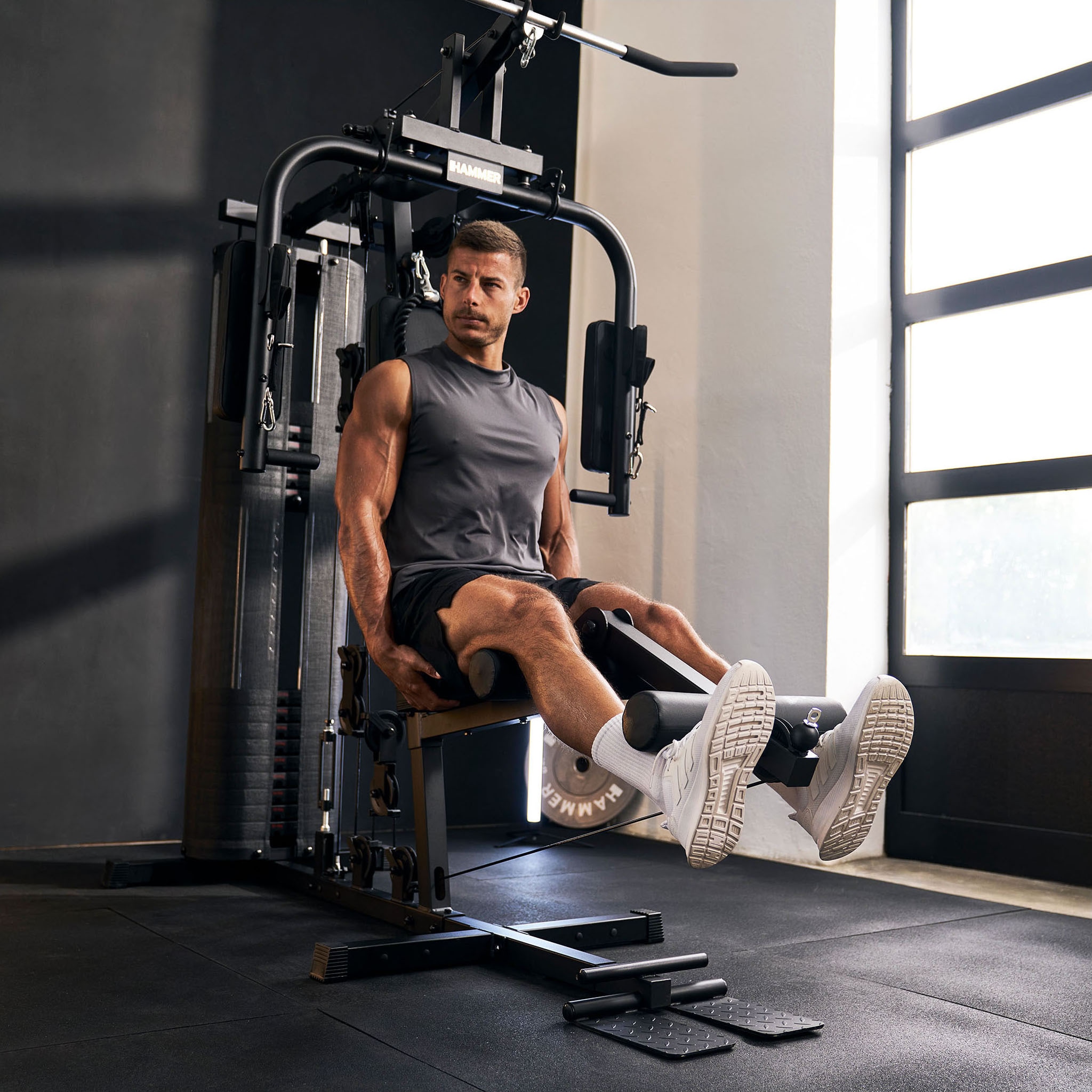 Finnlo by Hammer Kraftstation »Autark 600« 16 Gewichtsblöcke Butterflystange, Latzug, Ruderfunktion und mehr,  max. Benutzergewicht 120 kg, max. Trainingsgewicht 80 kg