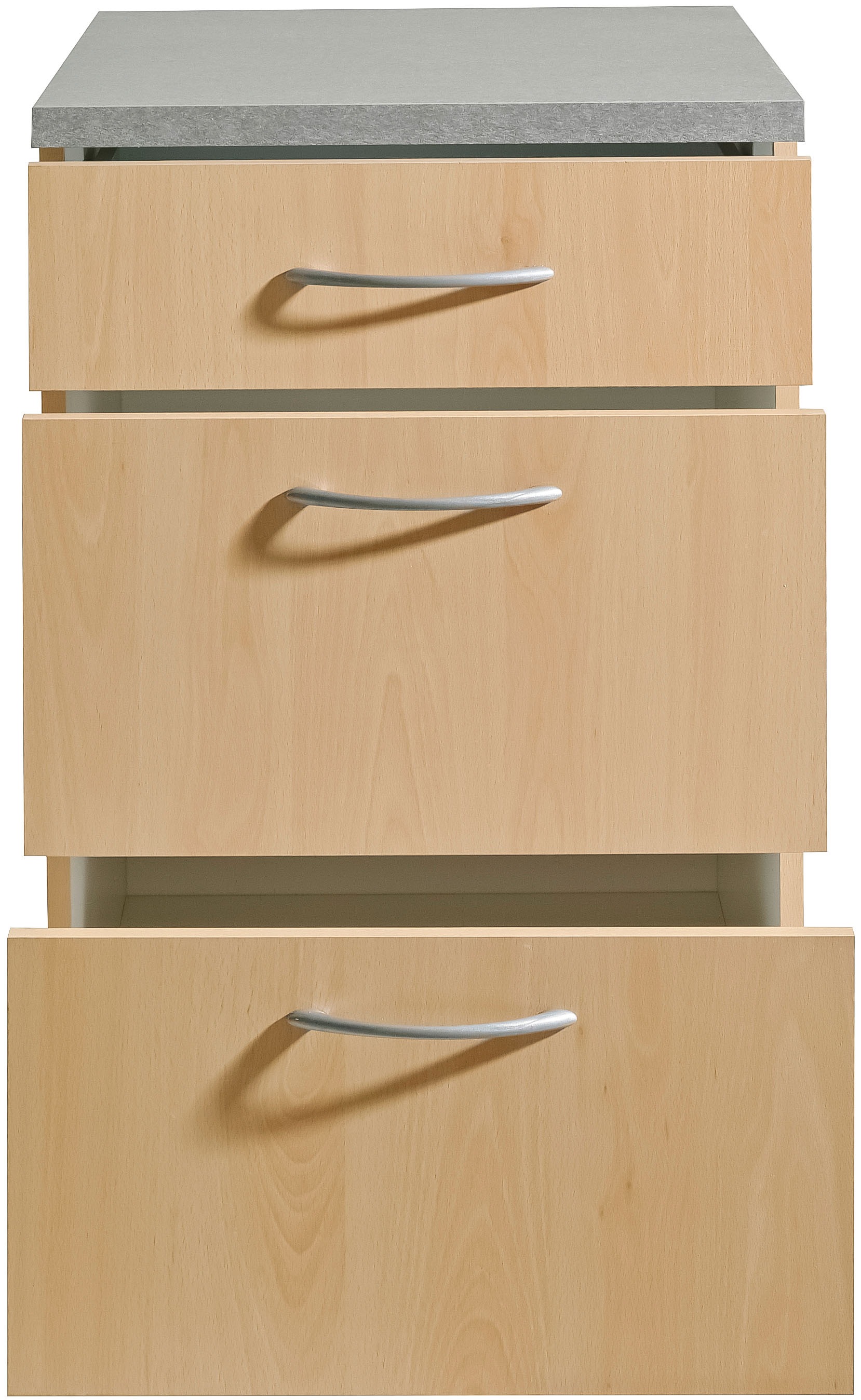 wiho Küchen Unterschrank »Kiel«, 50 cm breit, 60 cm tief, mit 2 großen Auszügen und 1 Schublade