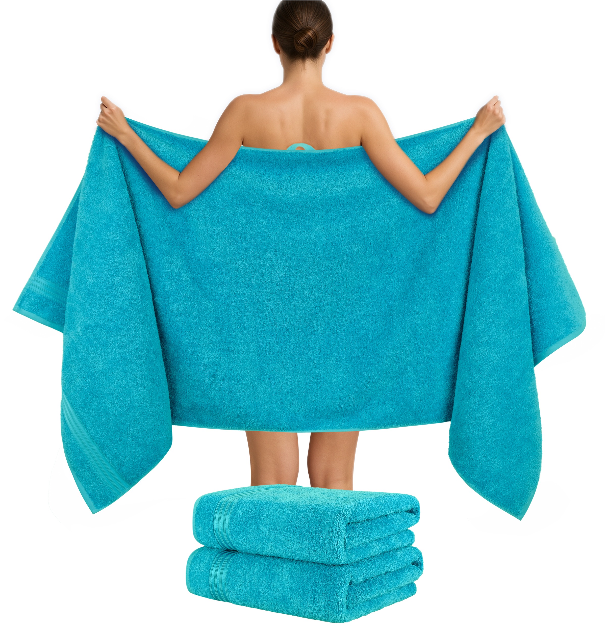 HAMMETEX Saunatuch »Hammetex 2er Set extra große Saunatücher«, (Packung, 2 St., 80x200 Saunatücher), 100% Baumwolle – Weich & Saugfähig – Luxuriöse Große Spa-Badetücher