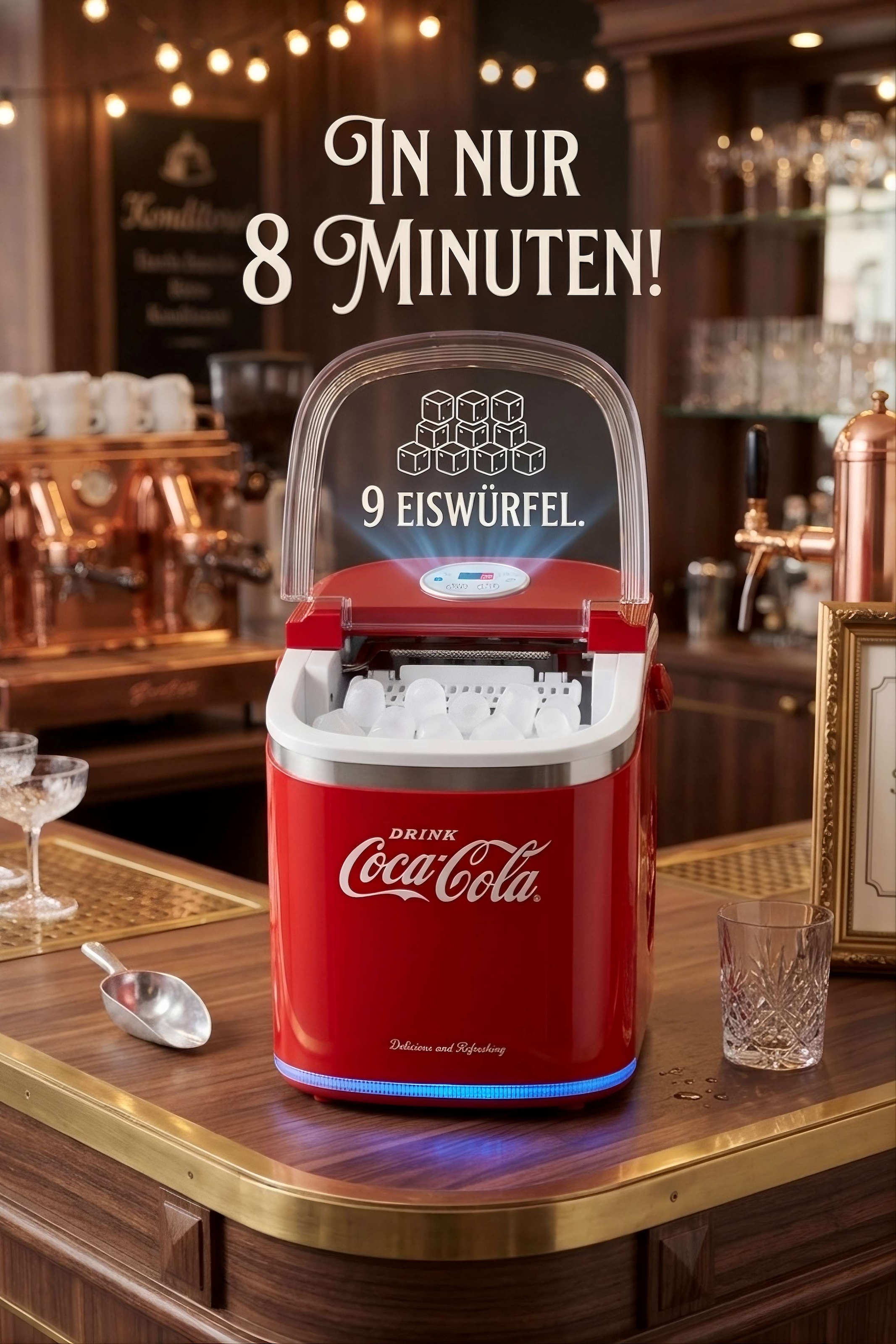 SALCO Elektrischer Eiswürfelbereiter »IM-1215« COCA-COLA ® ICE CUBE MAKER