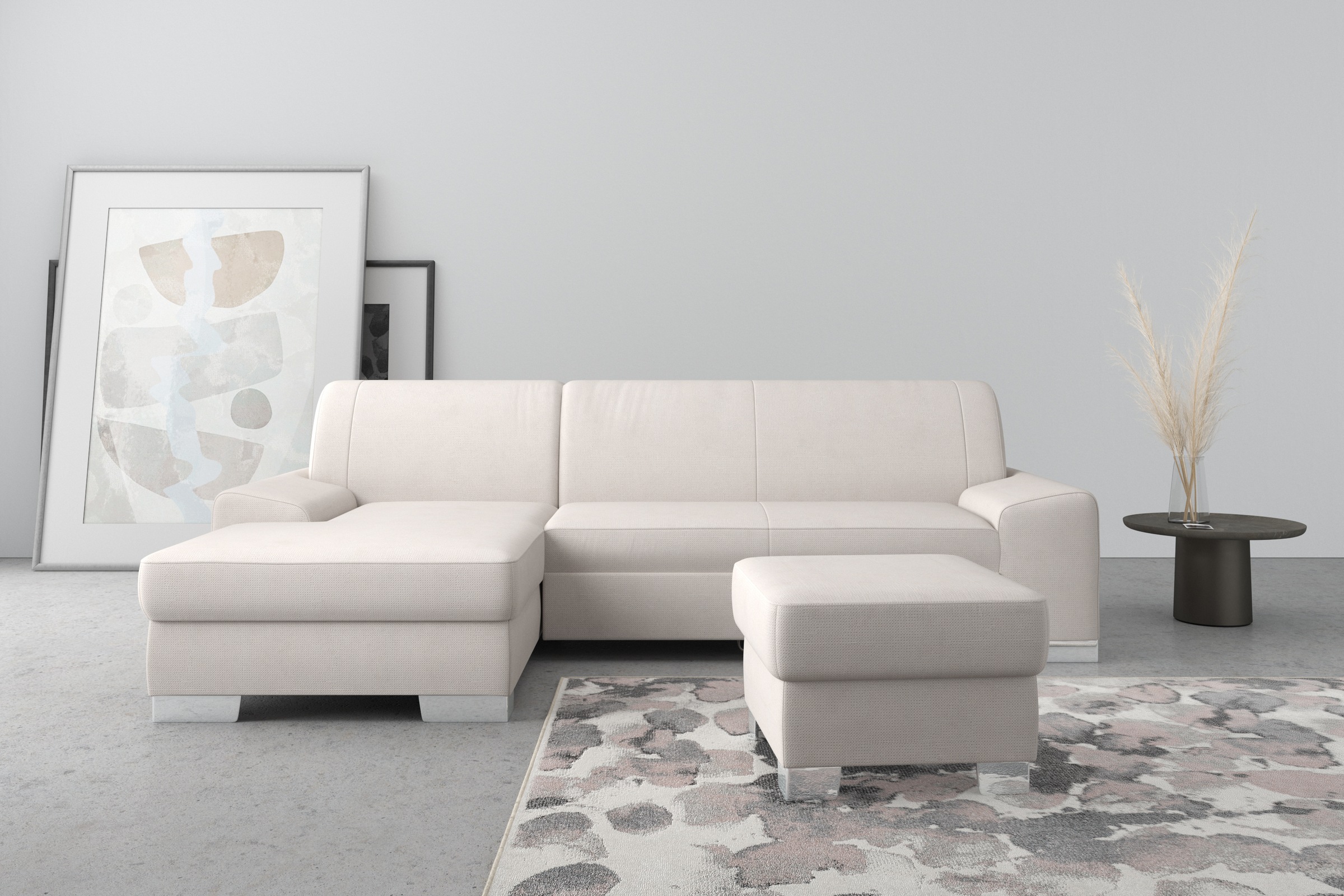 DOMO collection Ecksofa »Anzio L-Form, whlw. Bettfunktion, Federkern, hochw günstig online kaufen