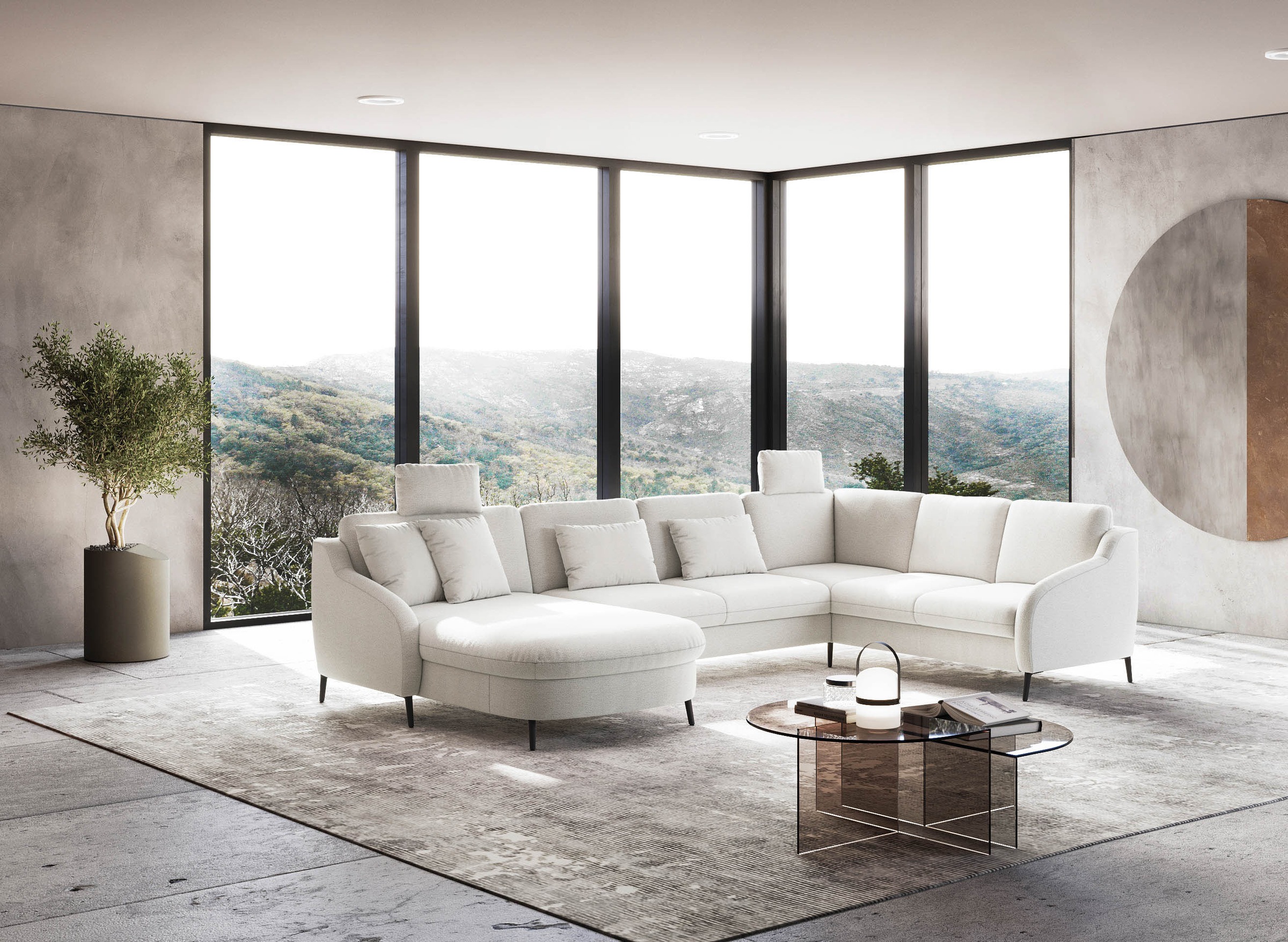 sit&more Wohnlandschaft »Soul U-Form«, wahlweise mit Bettfunktion und Bettkasten oder Schubkasten