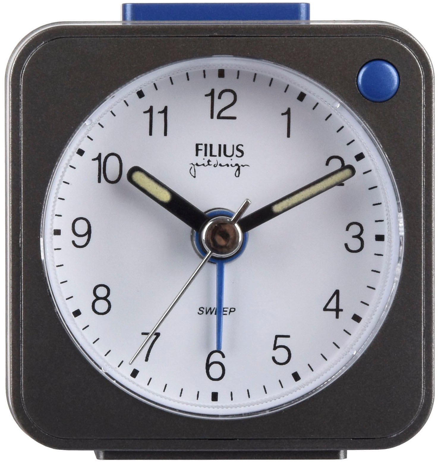 FILIUS zeitdesign Quarzwecker, Reisewecker, Schlafzimmer, Snooze, Beleuchtung, schleichende Sekunde