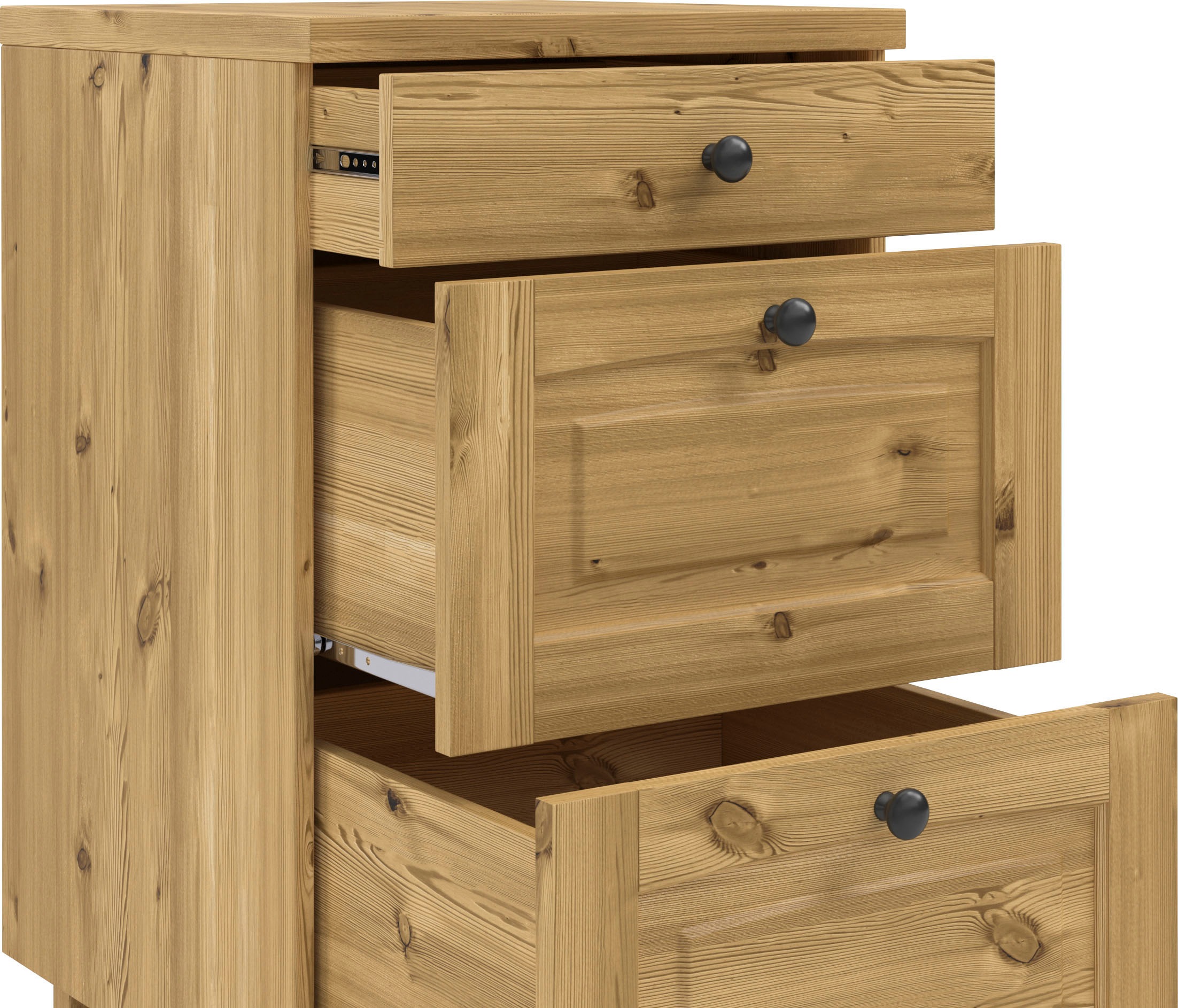 KOCHSTATION Unterschrank »KS-Osby«, (1 St.), Kiefer massiv, Breite 50 cm, 3 Schubkästen