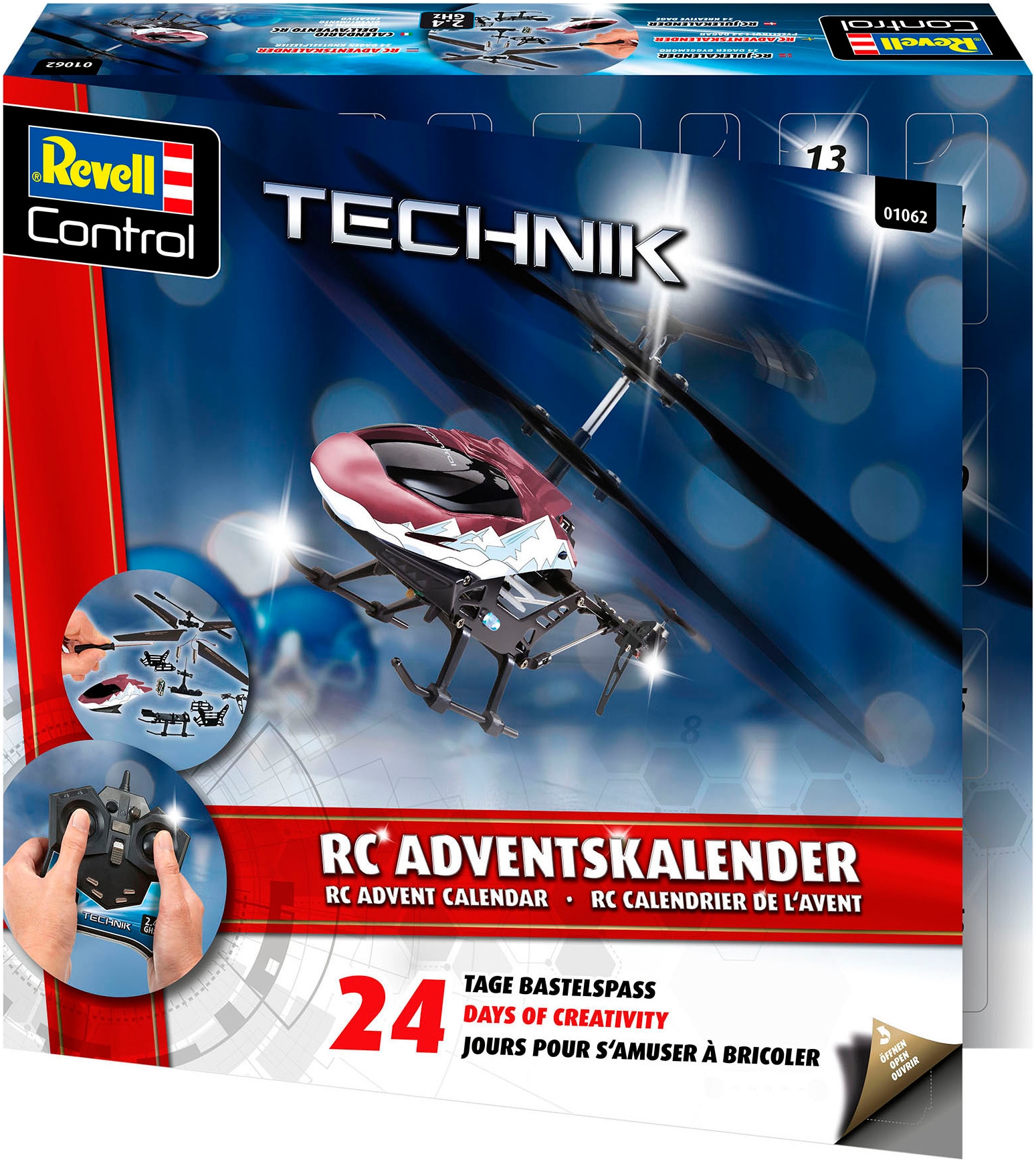 Revell® Spielzeug-Adventskalender »RC Helikopter, ferngesteuerter RC Hubschrauber zum Selberbauen«, ab 8 Jahren
