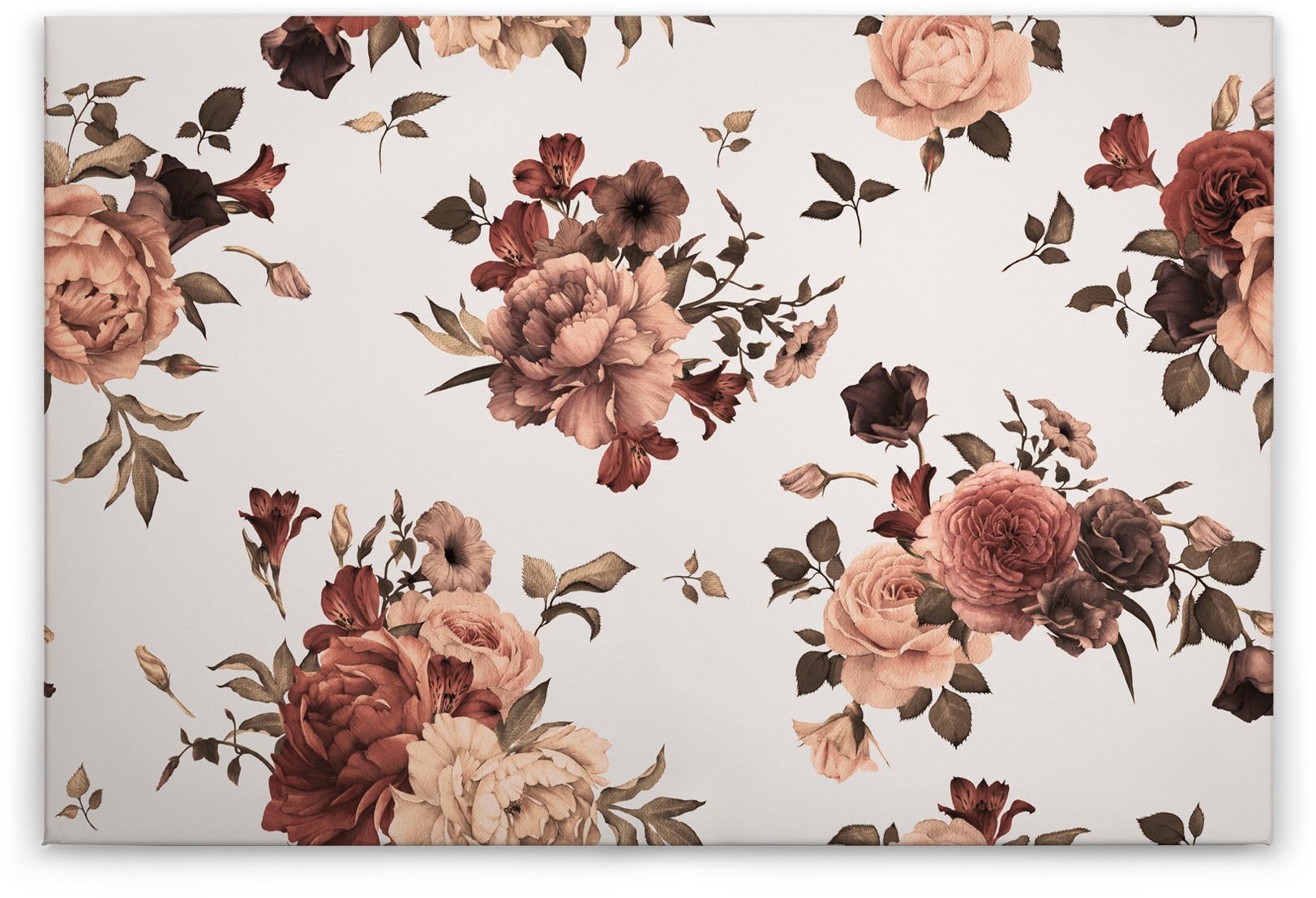 Bricoflor Herbstblumen Bild Mit Rosen Vintage Canvas Leinwandbild Für Wohnz günstig online kaufen