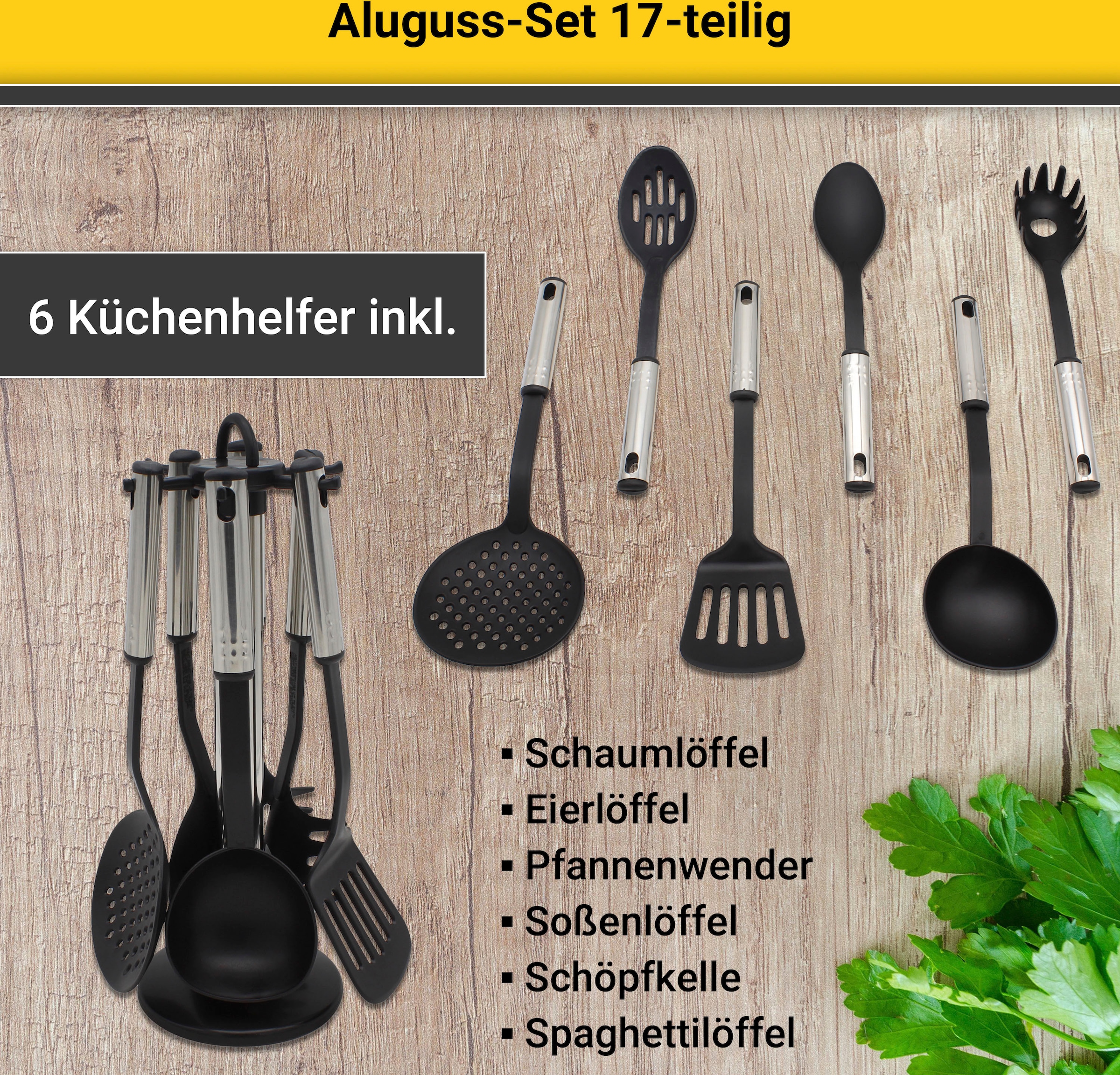 Krüger Topf-Set, Aluminiumguss, (Set, 17 tlg.) bestellen auf Raten