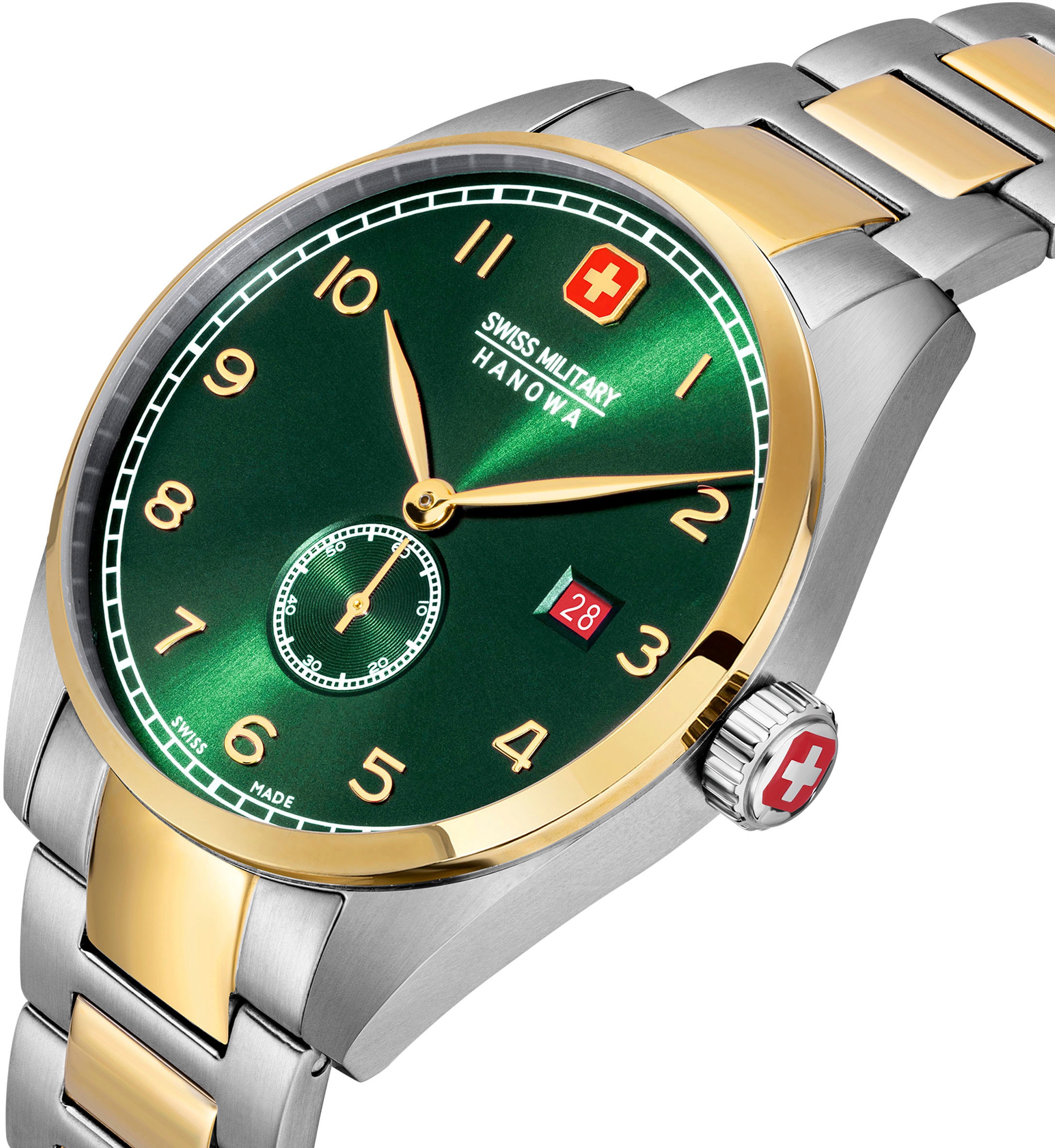 Swiss Military Hanowa Schweizer Uhr »LYNX, SMWGH0000760«, Quarzuhr, Armbanduhr, Herrenuhr, Swiss Made, bicolor, Datum