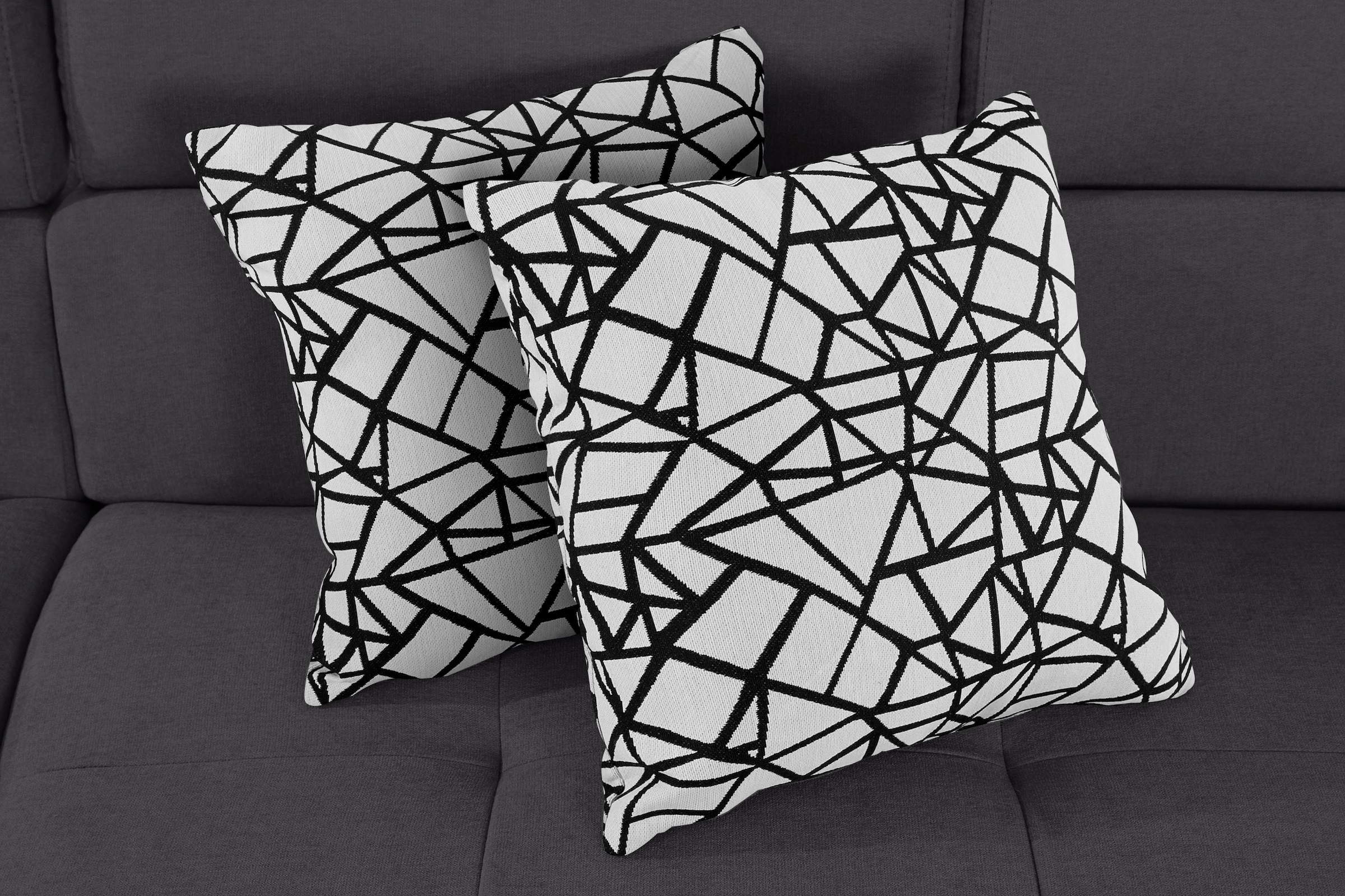 COTTA Ecksofa »Mia L-Form mit 3 Zierkissen«, wahlweise mit Bettfunktion, Bettkasten, Beleuchtung & Wireless-Charger