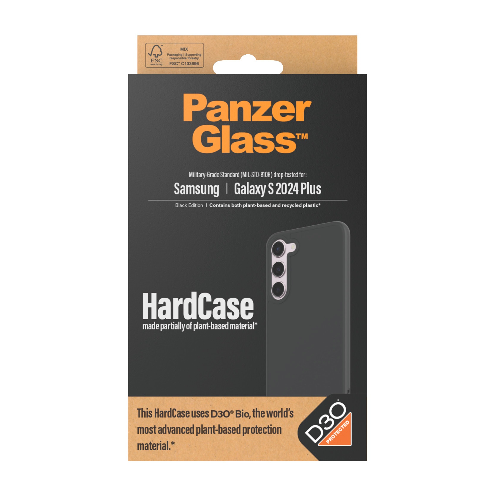 PanzerGlass Handyhülle »HardCase aus D3O für Samsung Galaxy S24 Plus«, Militärstandard MIL-STD 810H Backcover Schutzhülle stoßfest kratzfest