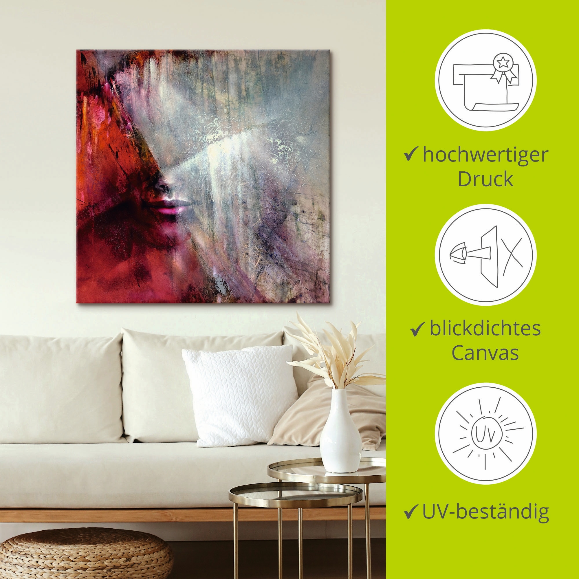 Artland Leinwandbild »Julia« Frau 1 Stk. tlg. auf Holzrahmen gespannt