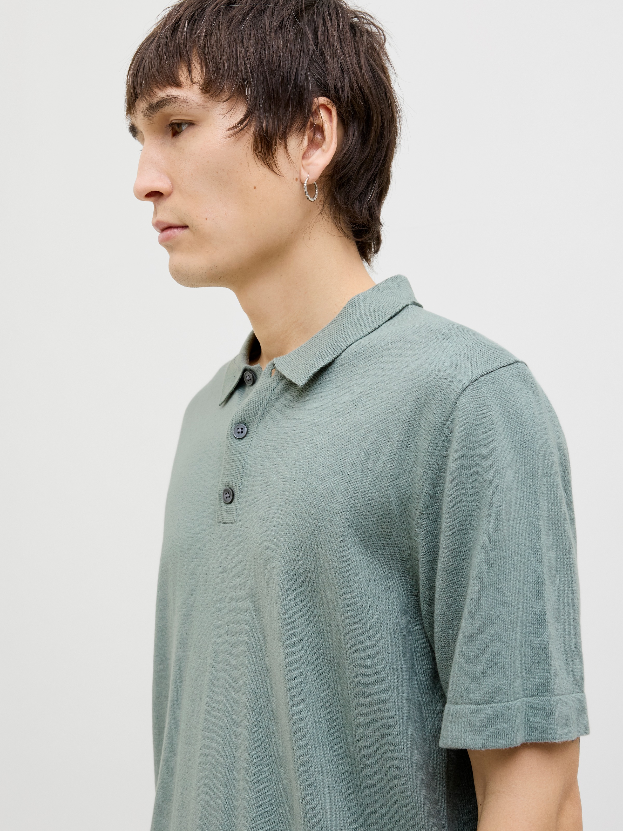Jack & Jones Kurzarmpullover »JJEEMIL KNIT RELAXED POLO SS SN«, mit Polo Kragen