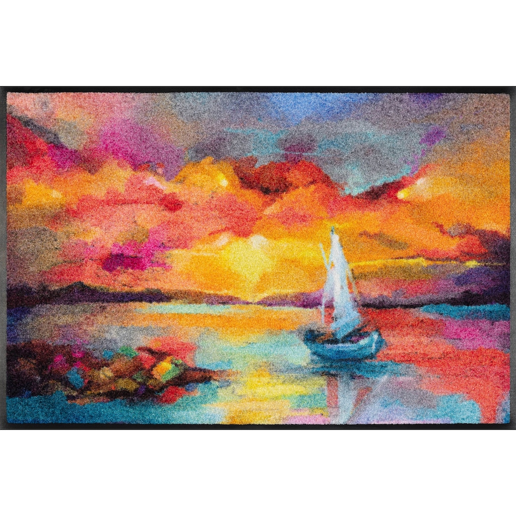 wash+dry by Kleen-Tex Fußmatte »Sunset Boat«, rechteckig