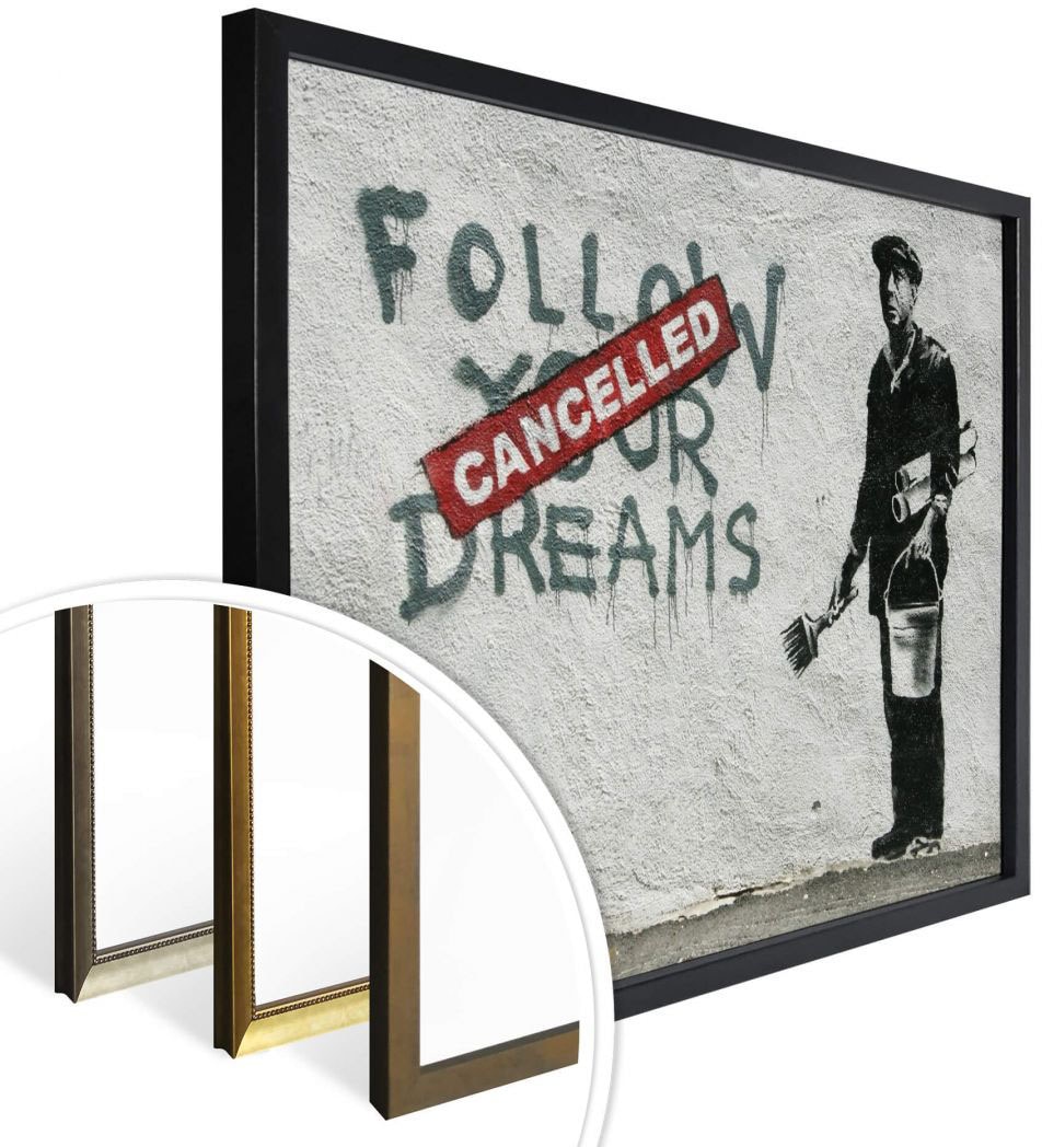 Schriftzug, Poster St.), »Graffiti Bilder (1 Wall-Art Rechnung kaufen your Follow dreams«, Poster, Bild, Wandposter Wandbild, auf