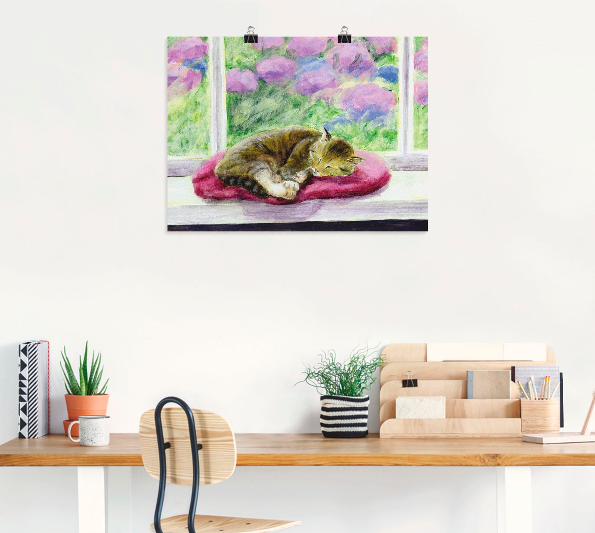 Artland Wandbild »Katze auf Gartenfensterbank« Haustiere 1 Stk. tlg. ohne Rahmen