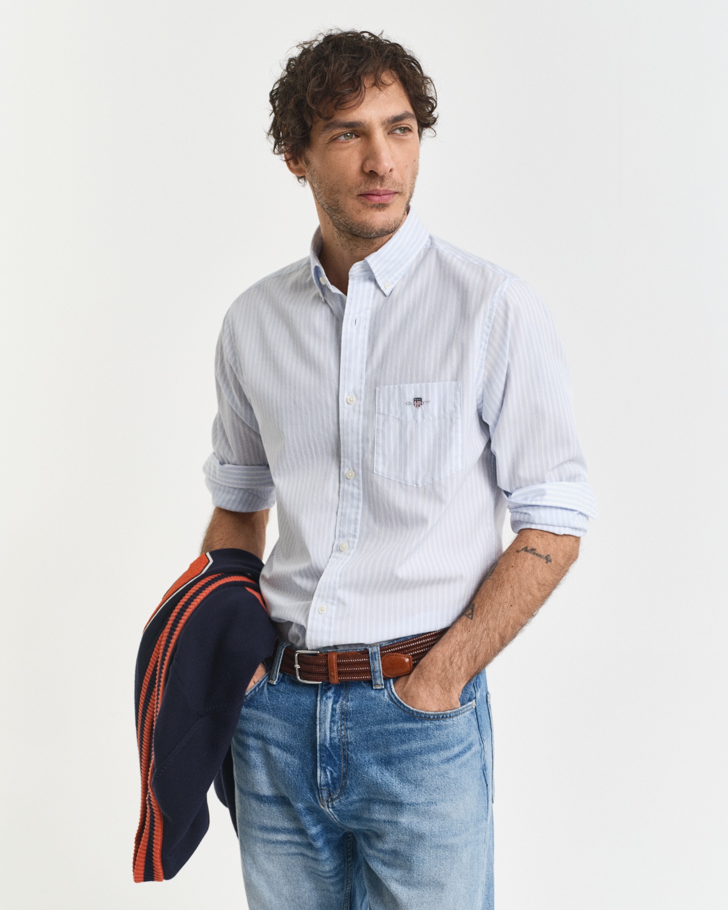 Gant Langarmhemd »REG POPLIN STRIPE SHIRT«