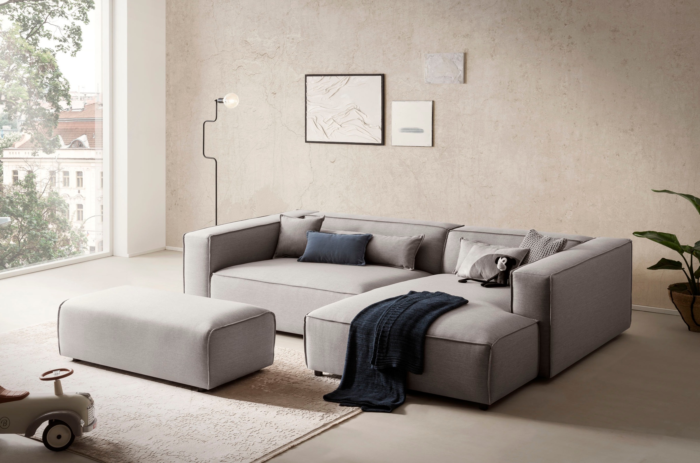 LeGer Home by Lena Gercke Ecksofa »PIARA XXL, L-Form, Schlaffunktion, Cord, günstig online kaufen