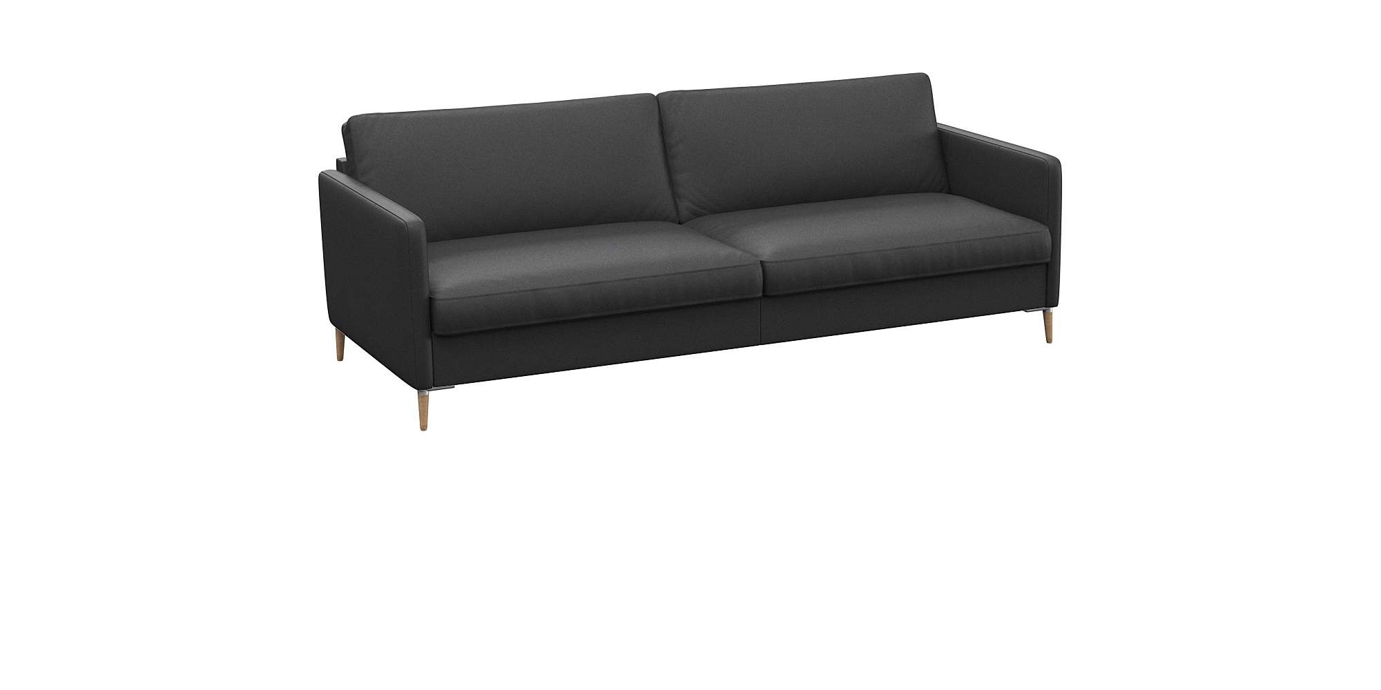 FLEXLUX 3-Sitzer »Fiore, super Sitzkomfort durch Kaltschaum im Sitz«, schmale Armlehnen, Füße Alu+ Eiche