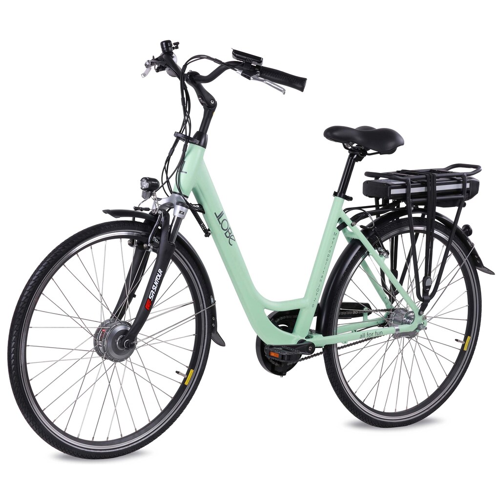 LLobe E-Bike »Metropolitan JOY 2.0, 8Ah«, 7 Gang, Shimano, Frontmotor 250 W