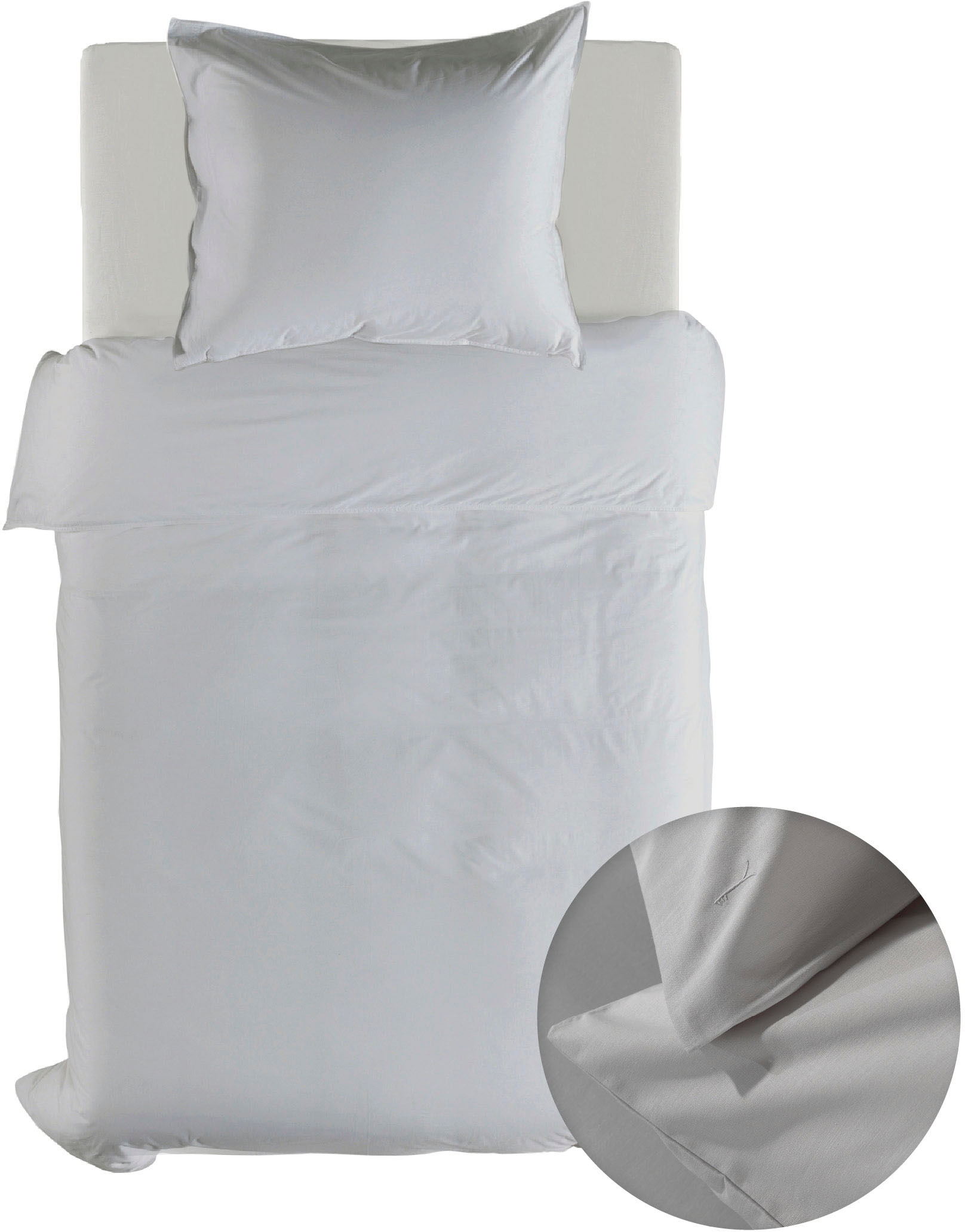 YELLOW Bettwäsche »Suite-Casablanca« 2 Stk. tlg. Uni, 100% Baumwolle ab 135 günstig online kaufen