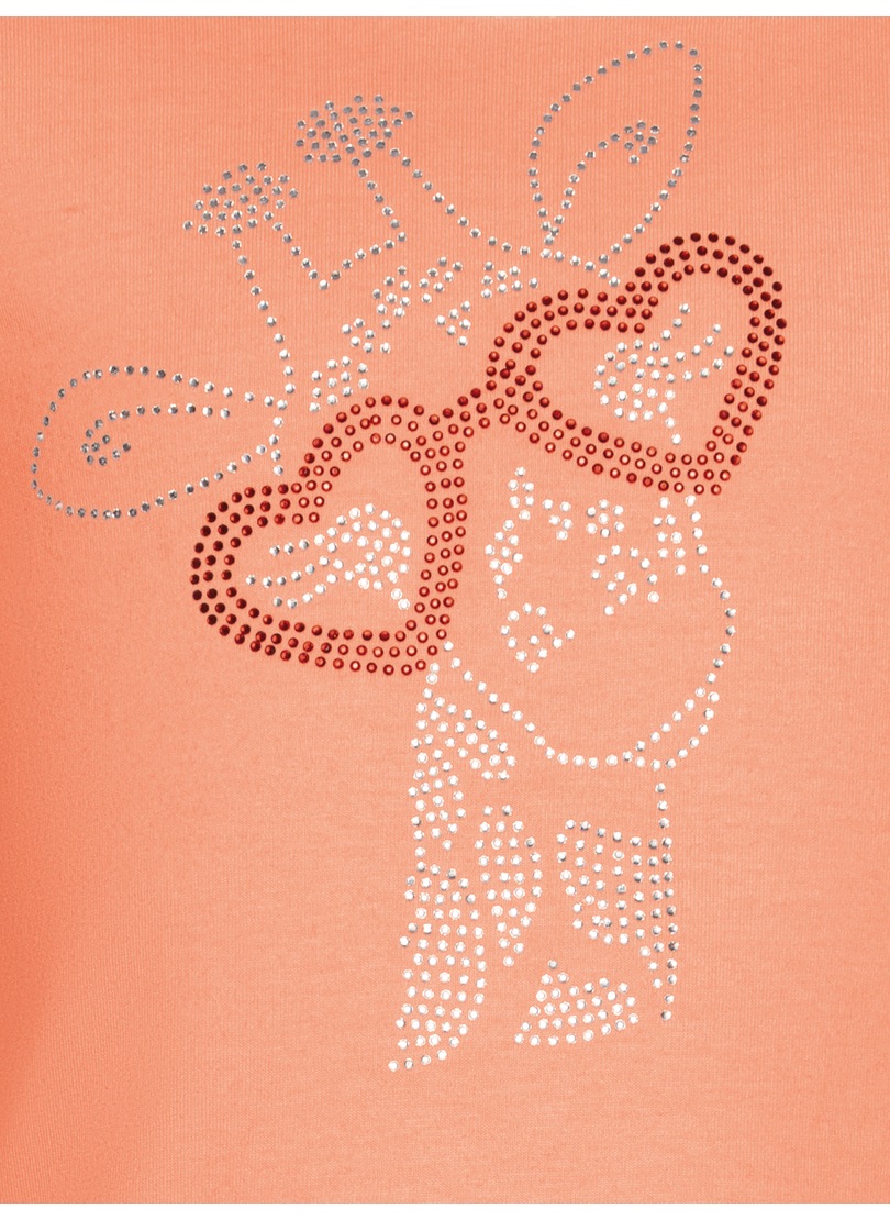 Trigema T-Shirt »TRIGEMA T-Shirt mit glitzerndem Giraffen-Printmotiv«, (1 tlg.)