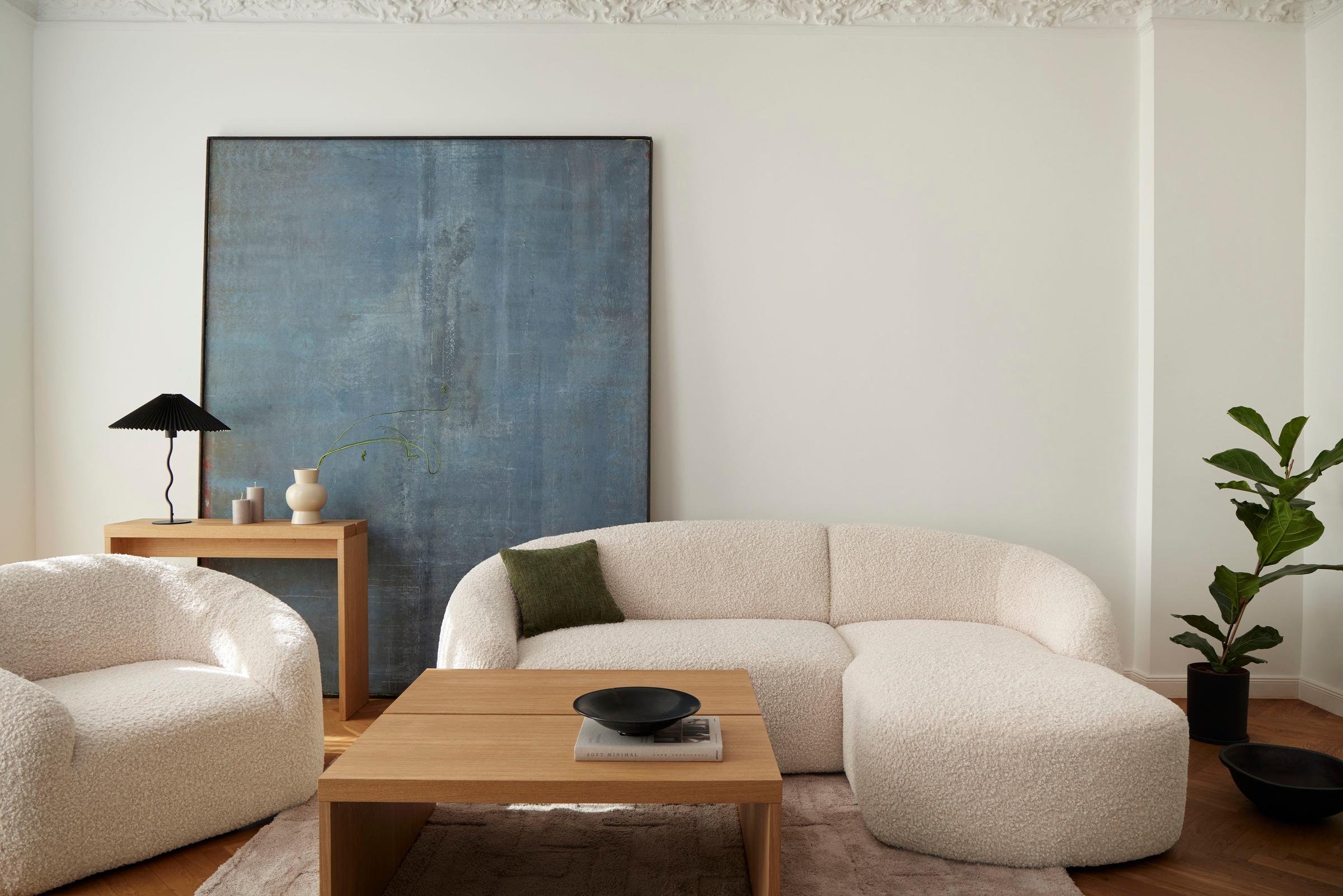 LeGer Home by Lena Gercke Sessel »YANI Relaxsessel, Loungesessel, Maße B/T/H: 127/96/76 cm«, organische Form, mit Wellenunterfederung, auch in Bouclé