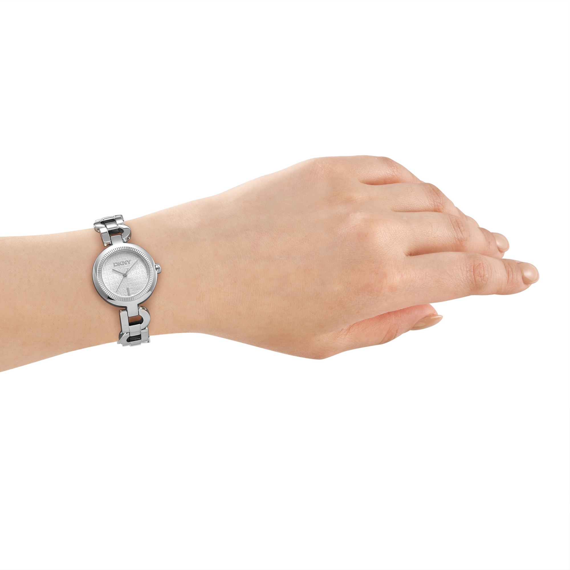 DKNY Quarzuhr »Open Link Watch« Armbanduhr, Damenuhr, Edelstahlarmband, analog