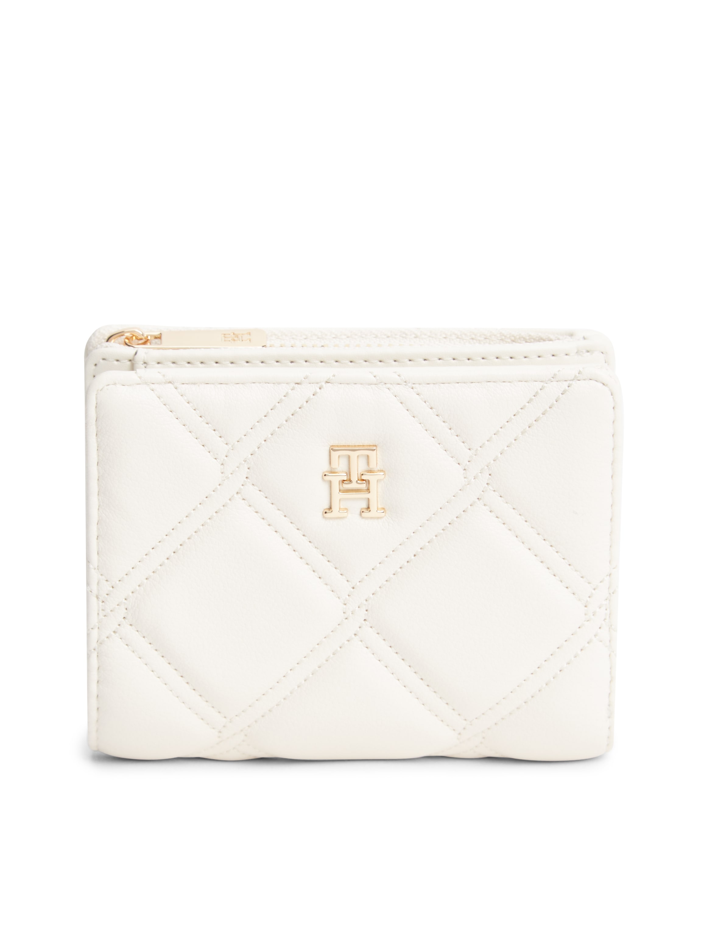 Tommy Hilfiger Geldbörse »TH FEMININE BIFOLD« Damen Geldbeutel, Portemonnaie mit goldfarbenem TH-Logoelement