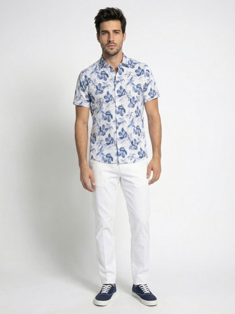 DESOTO Kurzarmhemd »Casual Kent 1/2« Jerseyhemd, Kentkragen, slim fit