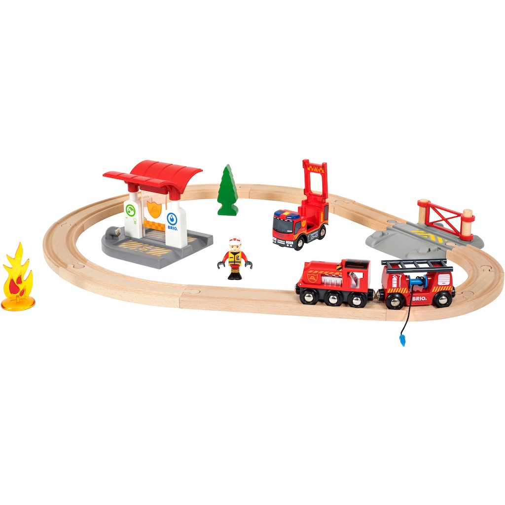 BRIO® Spielzeug-Eisenbahn »BRIO® WORLD, Feuerwehr Set«, (Set)