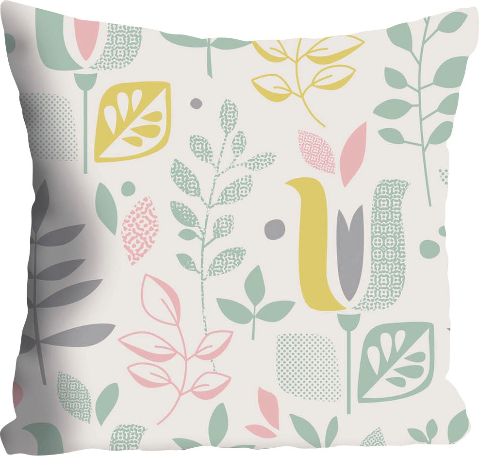 queence Dekokissen »Denise«, Kissenhülle,Abstrakte Blumen,Bunt,Modern,Kunst günstig online kaufen