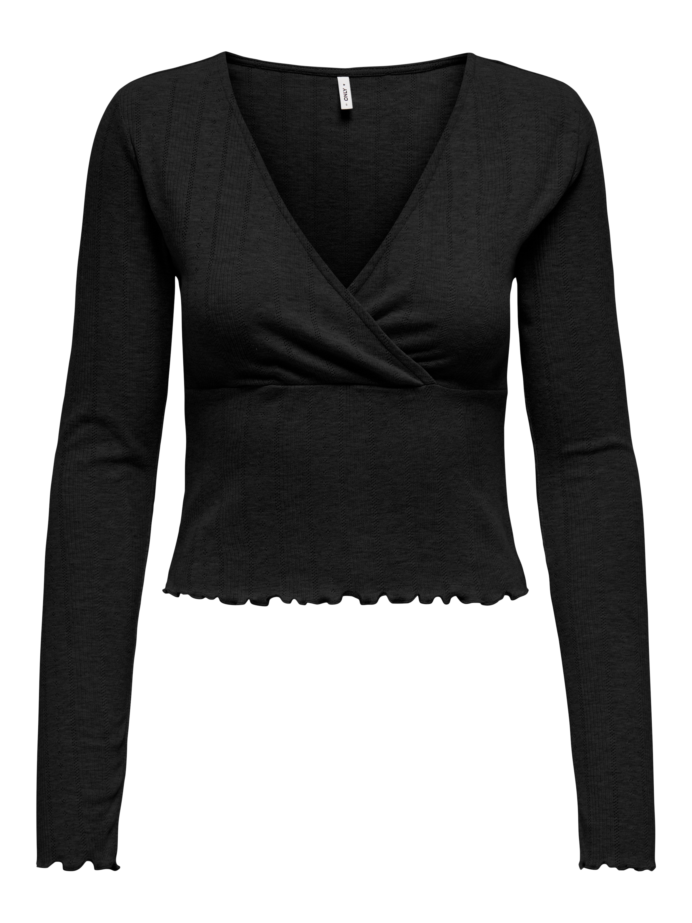 ONLY Langarmshirt »ONLCARLOTTA L/S WRAP TOP JRS«