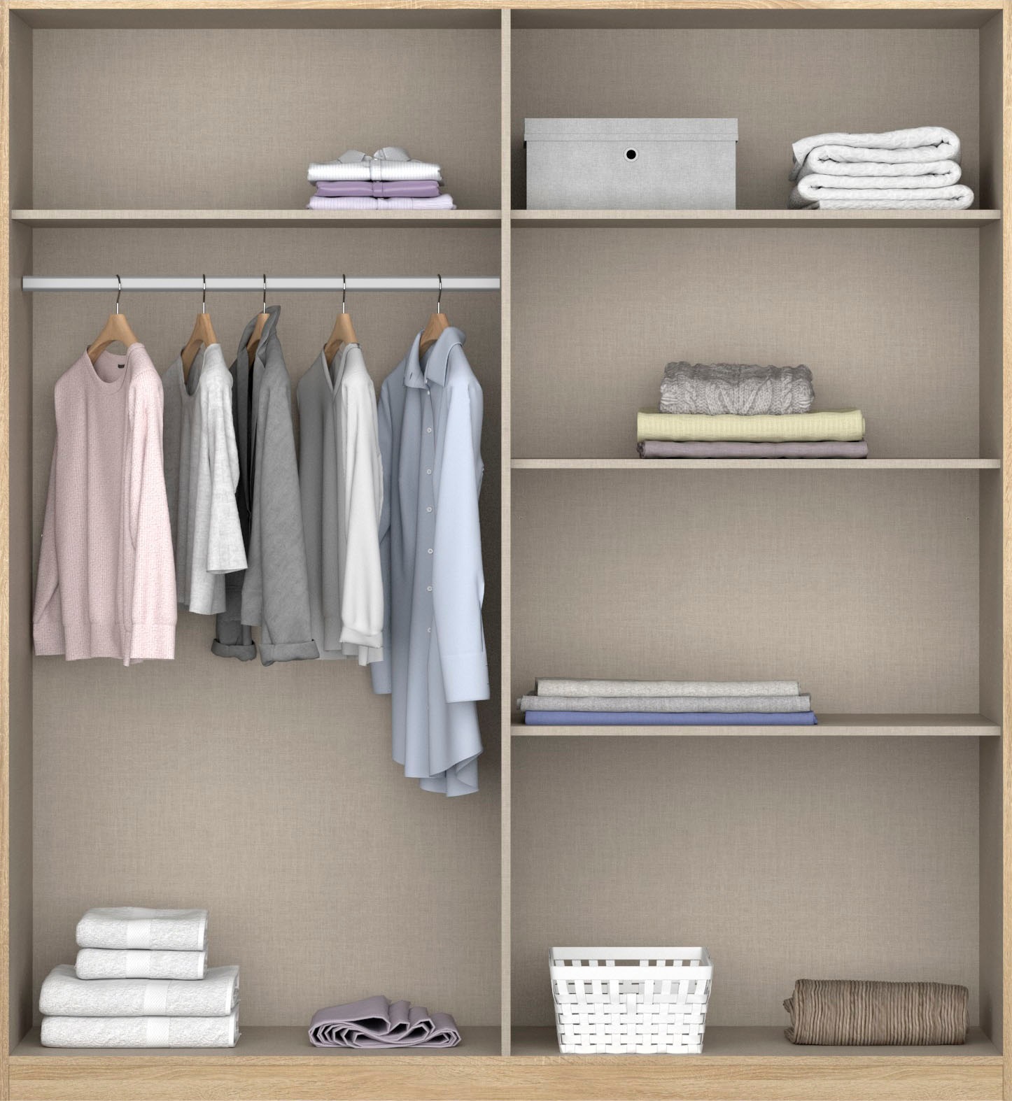 rauch Drehtürenschrank »Kleiderschrank Schrank Garderobe Schlafzimmerschrank CELLE«, in 4 Breiten und 2 Höhen, optional mit Schubkästen MADE IN GERMANY