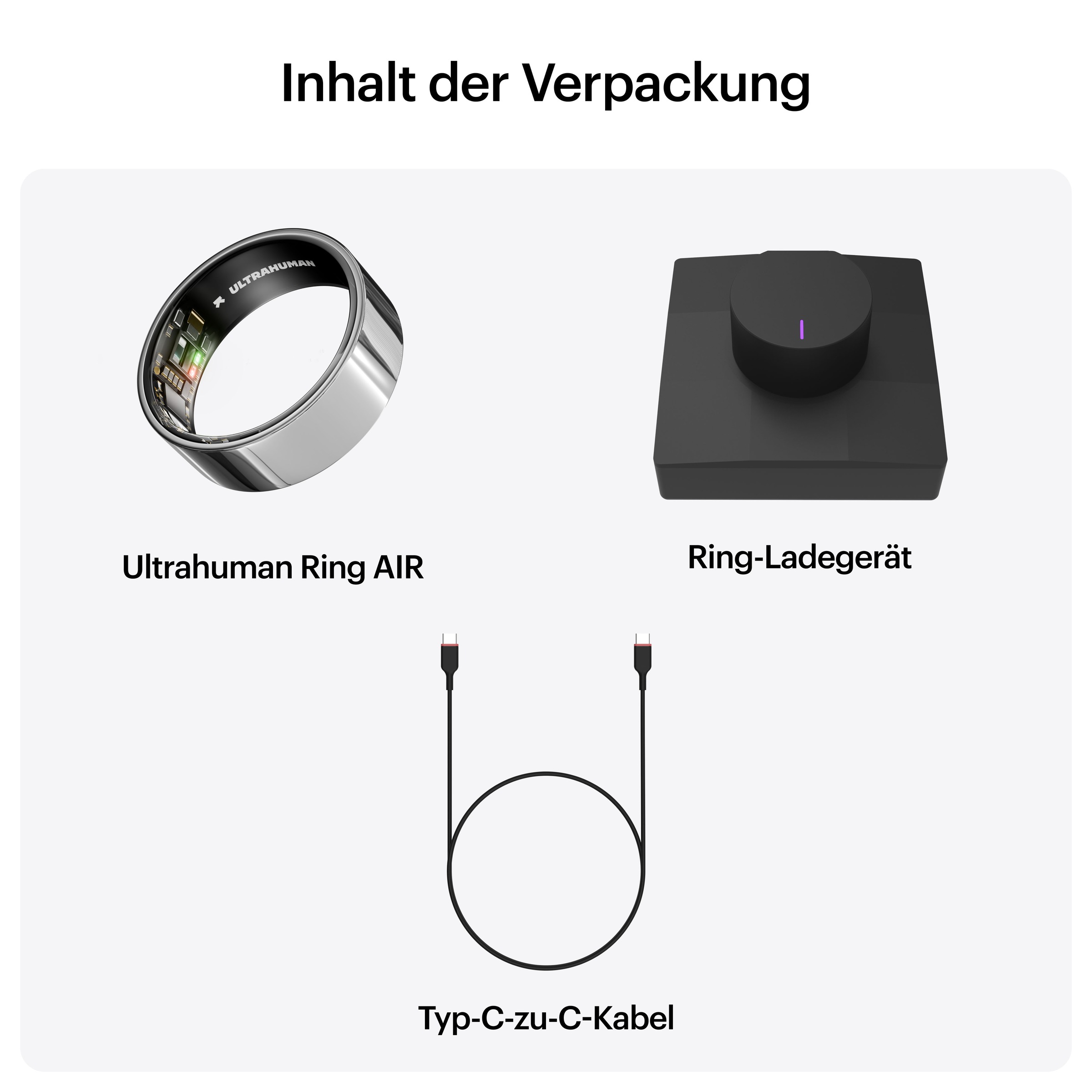 Ultrahuman Activity Tracker »Smartring AIR - Size 11« Schlaf- und Fitness-Tracker für Frauen und Männer