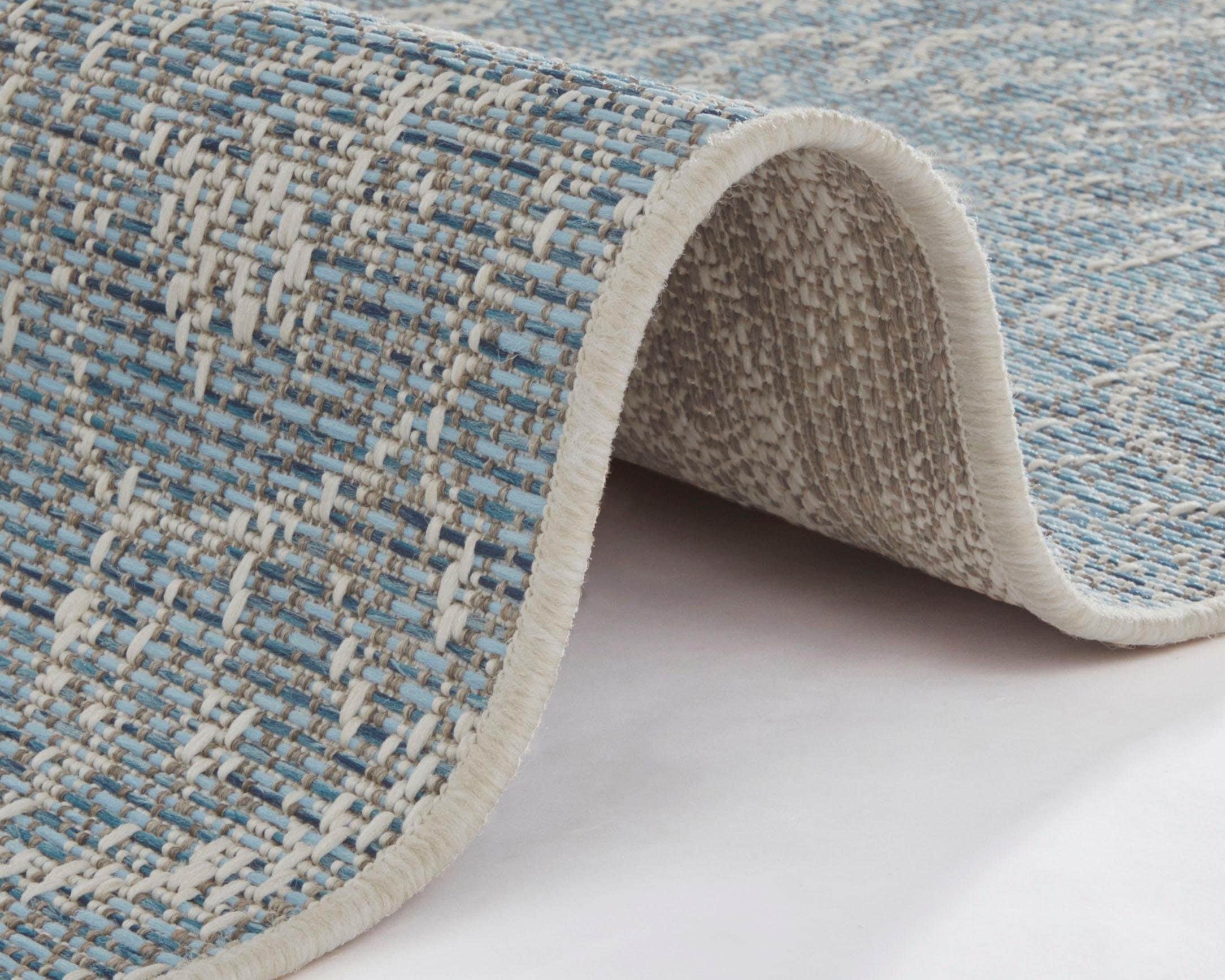 NORTHRUGS Teppich »Choy«, rechteckig, 4 mm Höhe, In-und Outdoor geeignet, Strapazierfähig und pflegeleicht, Flachgewebe